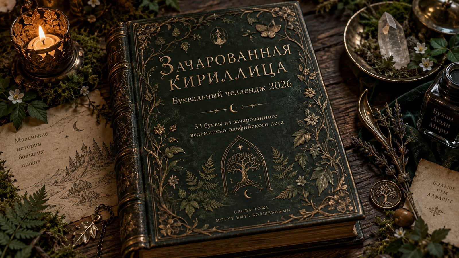 ЗАЧАРОВАННАЯ КИРИЛЛИЦА // Буквальный челлендж — Изображение №1 — Иллюстрация, Графика на Dprofile