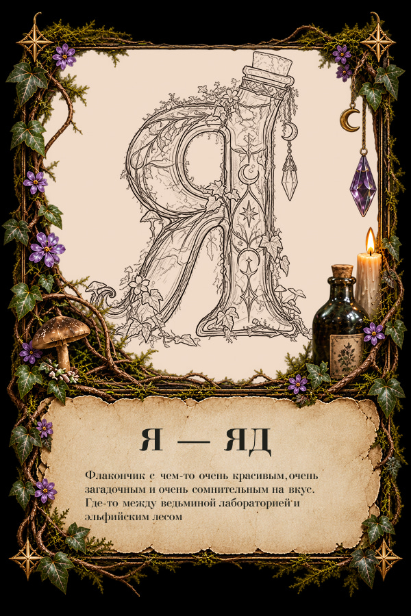 ЗАЧАРОВАННАЯ КИРИЛЛИЦА // Буквальный челлендж — Изображение №75 — Иллюстрация, Графика на Dprofile
