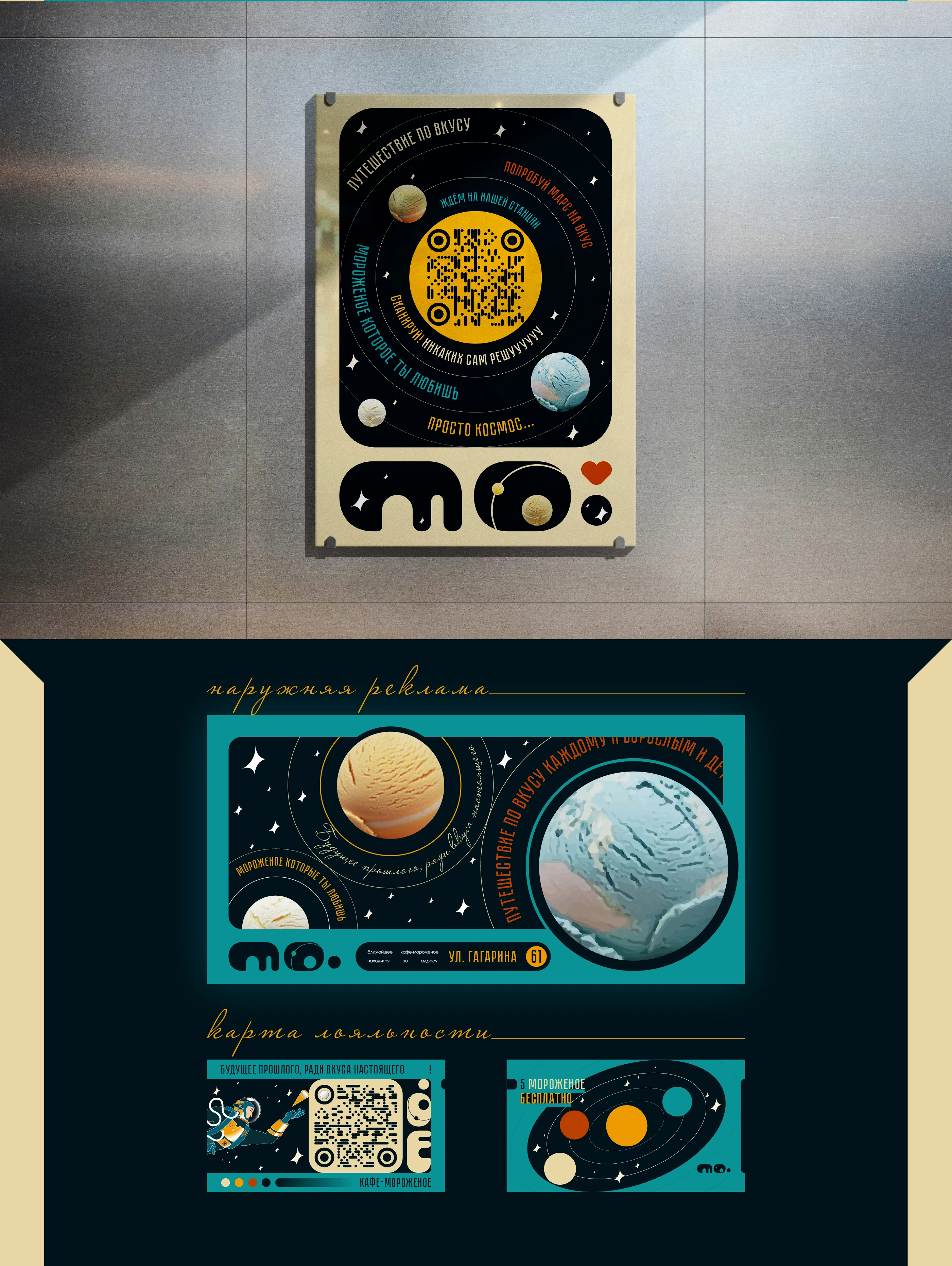 mo. - кафе-мороженое | Brand identity — Изображение №17 — Брендинг, Иллюстрация на Dprofile