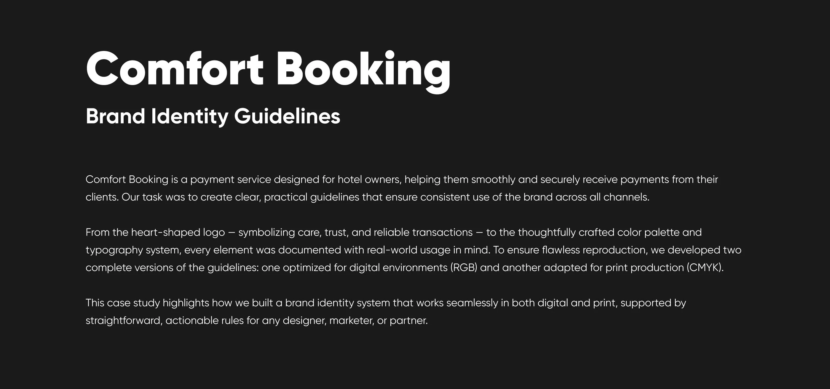 Комфорт Букинг. Руководство по фирменному стилю — Изображение №1 — Брендинг на Dprofile