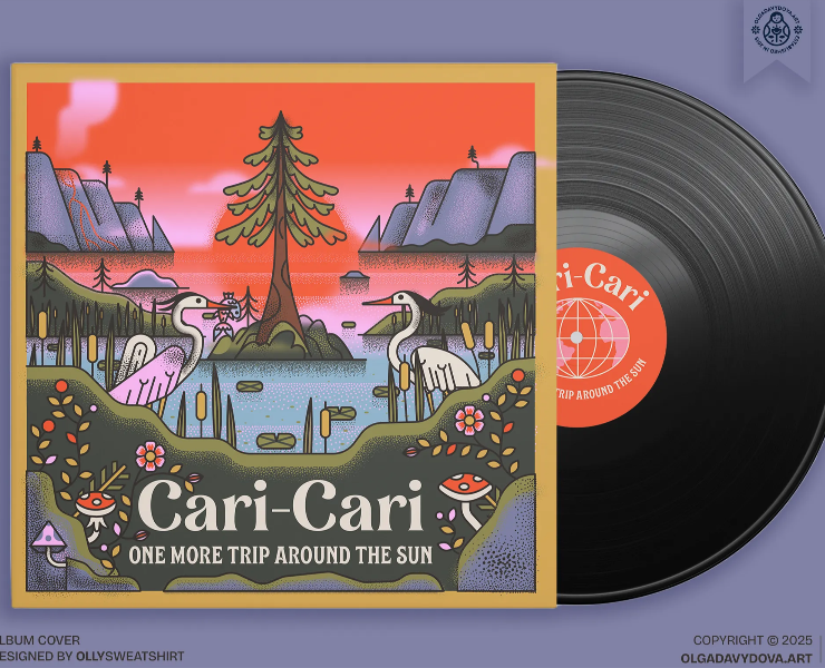 Дизайн Обложки Виниловой Пластинки One More Trip Around The Sun. на Dprofile