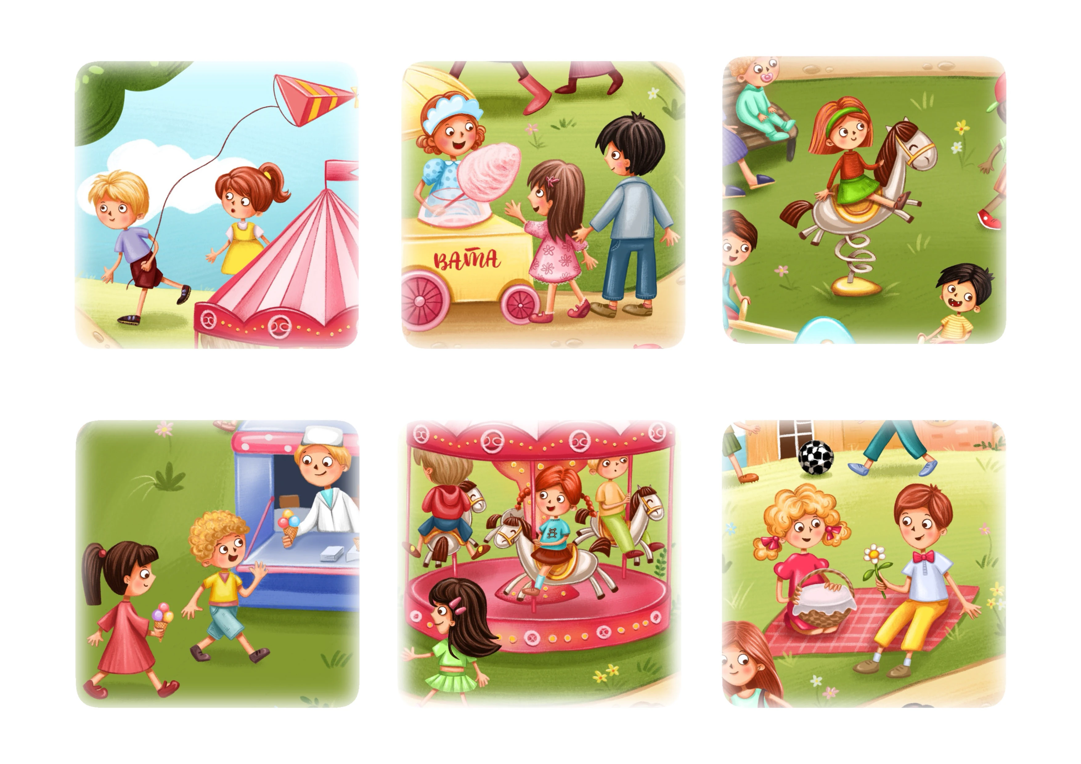 Виммельбух в парке. Wimmelbuch in the park — Изображение №3 — Иллюстрация на Dprofile