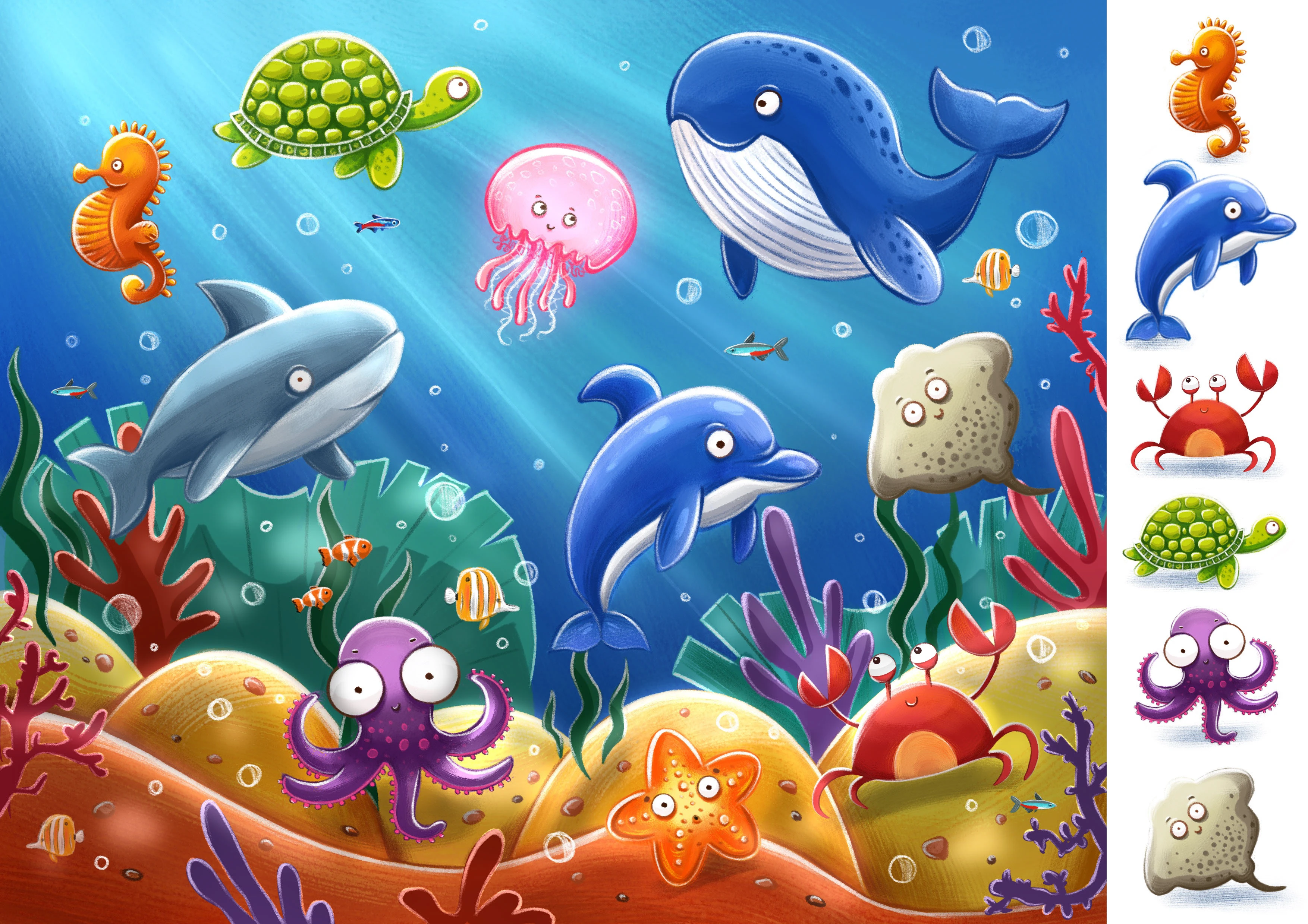 Детская книга «Найди и покажи» животные — Изображение №8 — Иллюстрация, Графика на Dprofile