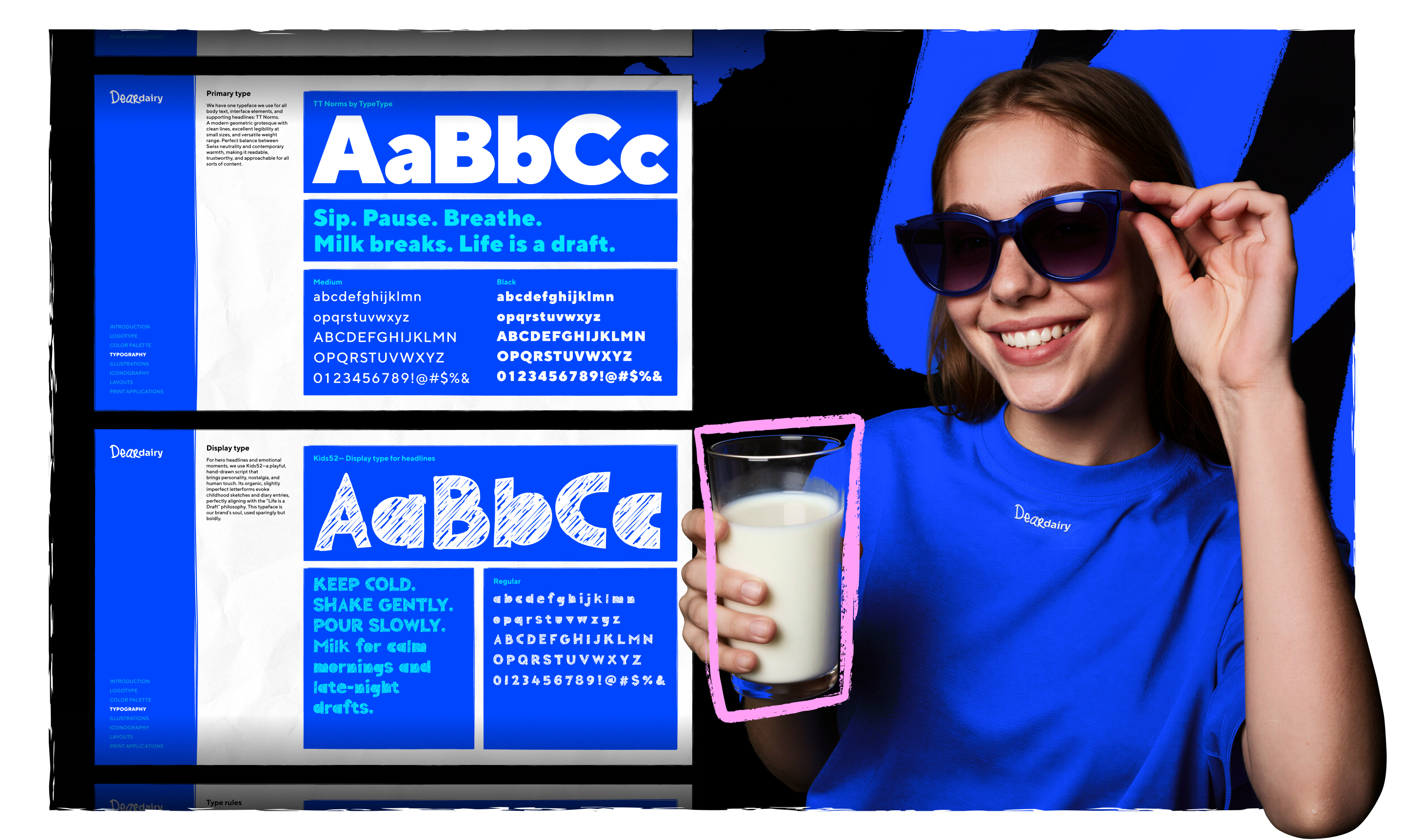 DearDairy — Айдентика и SMM для молочного бренда — Изображение №3 — Брендинг, Промдизайн на Dprofile