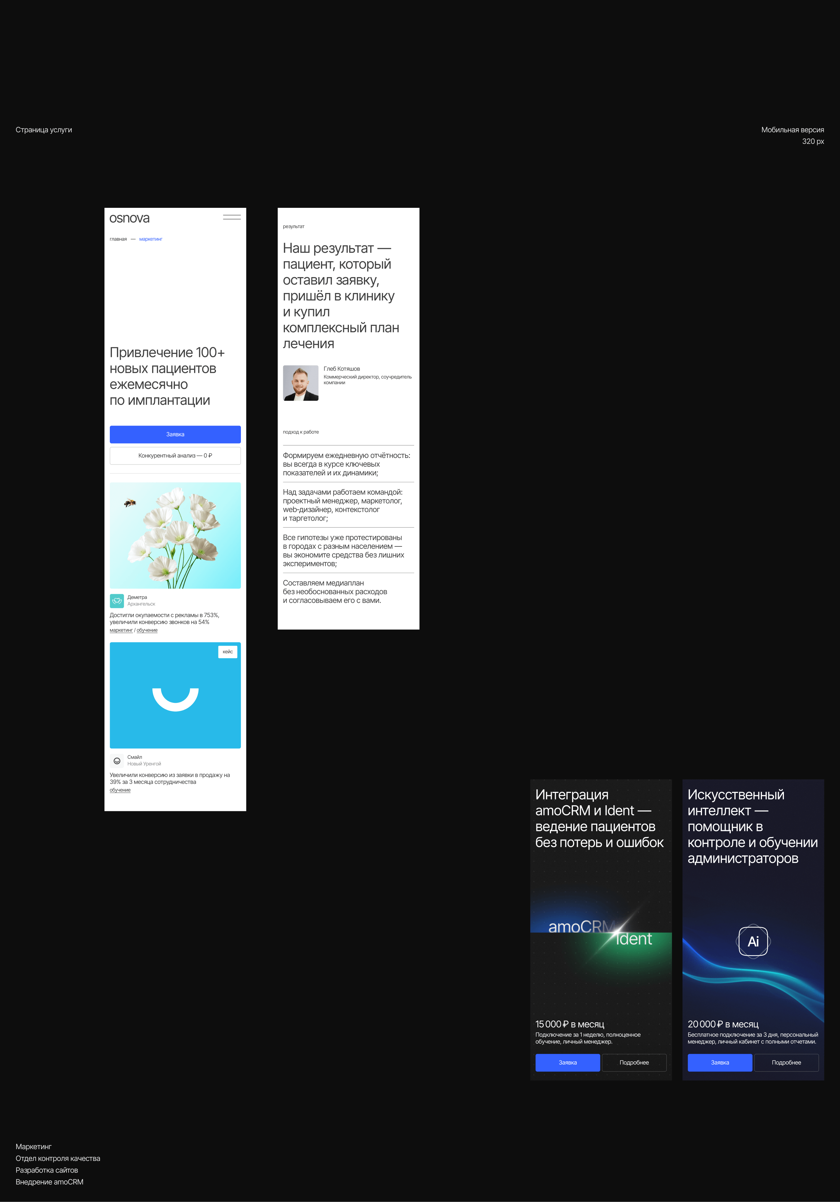 Osnova Dental Consalting — Изображение №6 — Интерфейсы на Dprofile