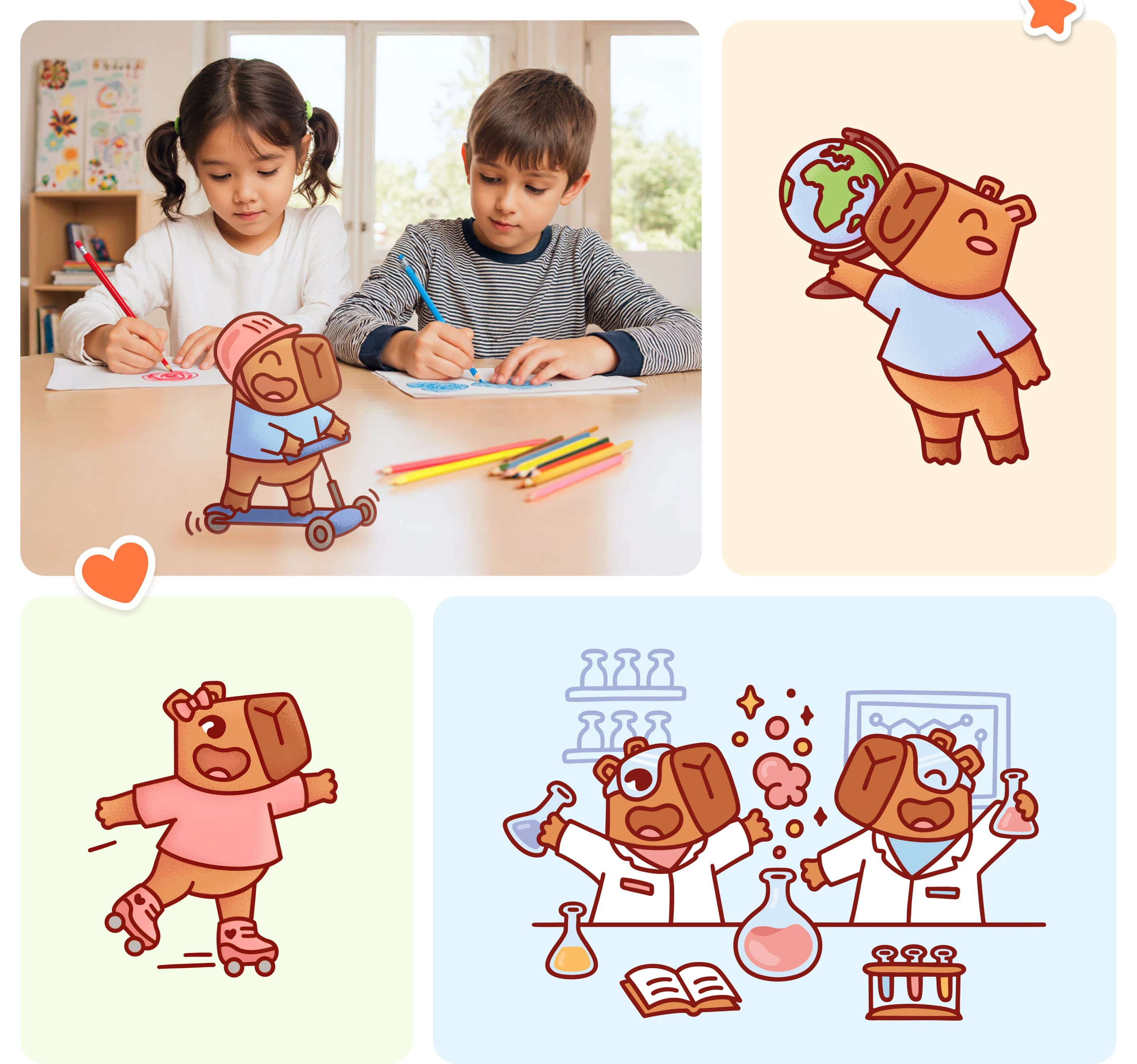 Cappy Club — айдентика для детского центра развития — Изображение №12 — Брендинг, Иллюстрация на Dprofile