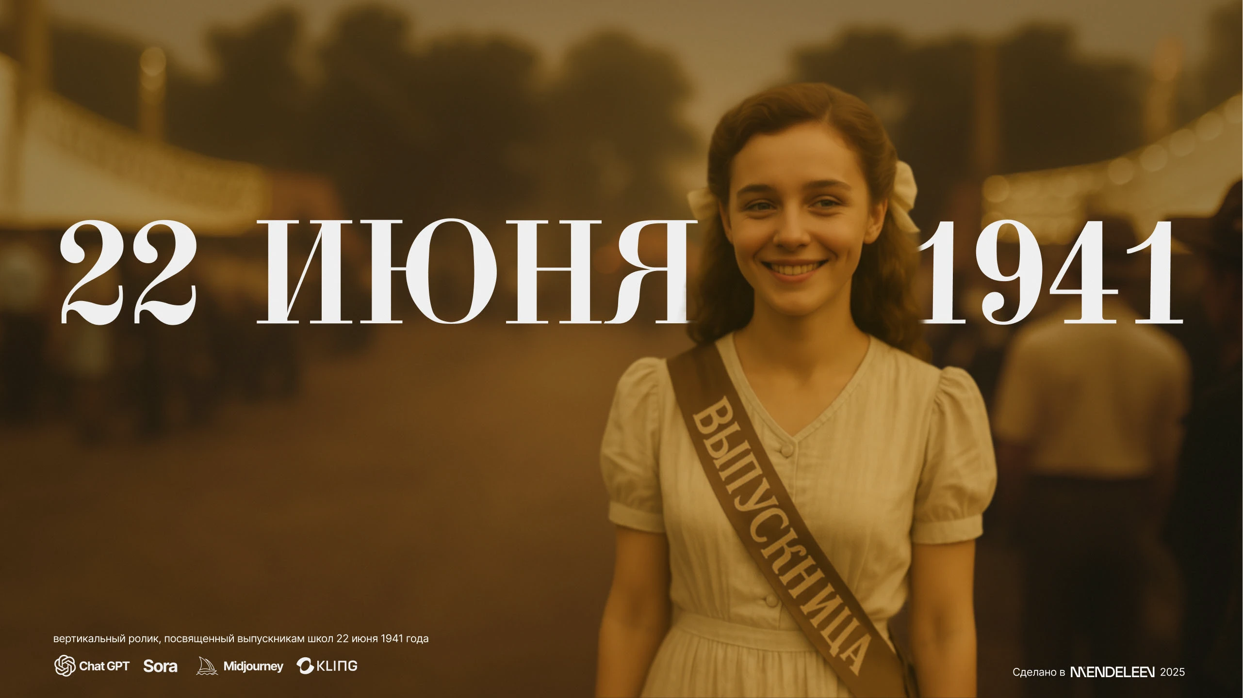 ИИ-ролик о выпускниках 22  июня 1941 года — Изображение №1 — Иллюстрация, Анимация на Dprofile