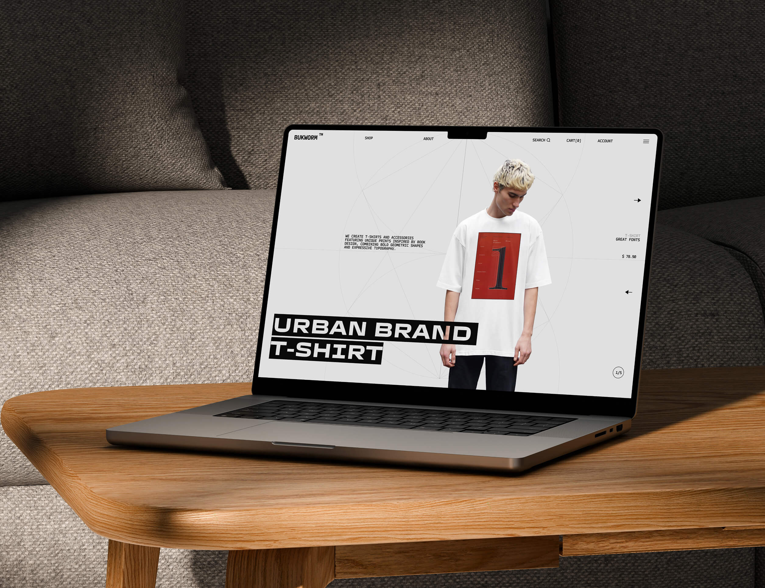 BUKWORM ⎜T-shirt online store — Изображение №1 — Интерфейсы на Dprofile