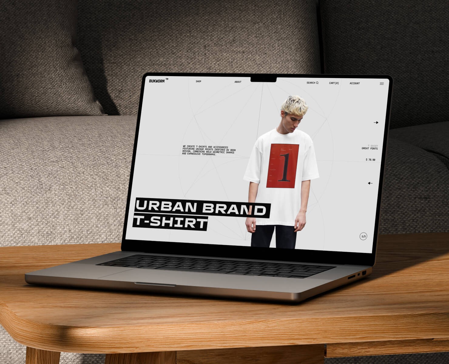 BUKWORM ⎜T-shirt online store — Интерфейсы на Dprofile