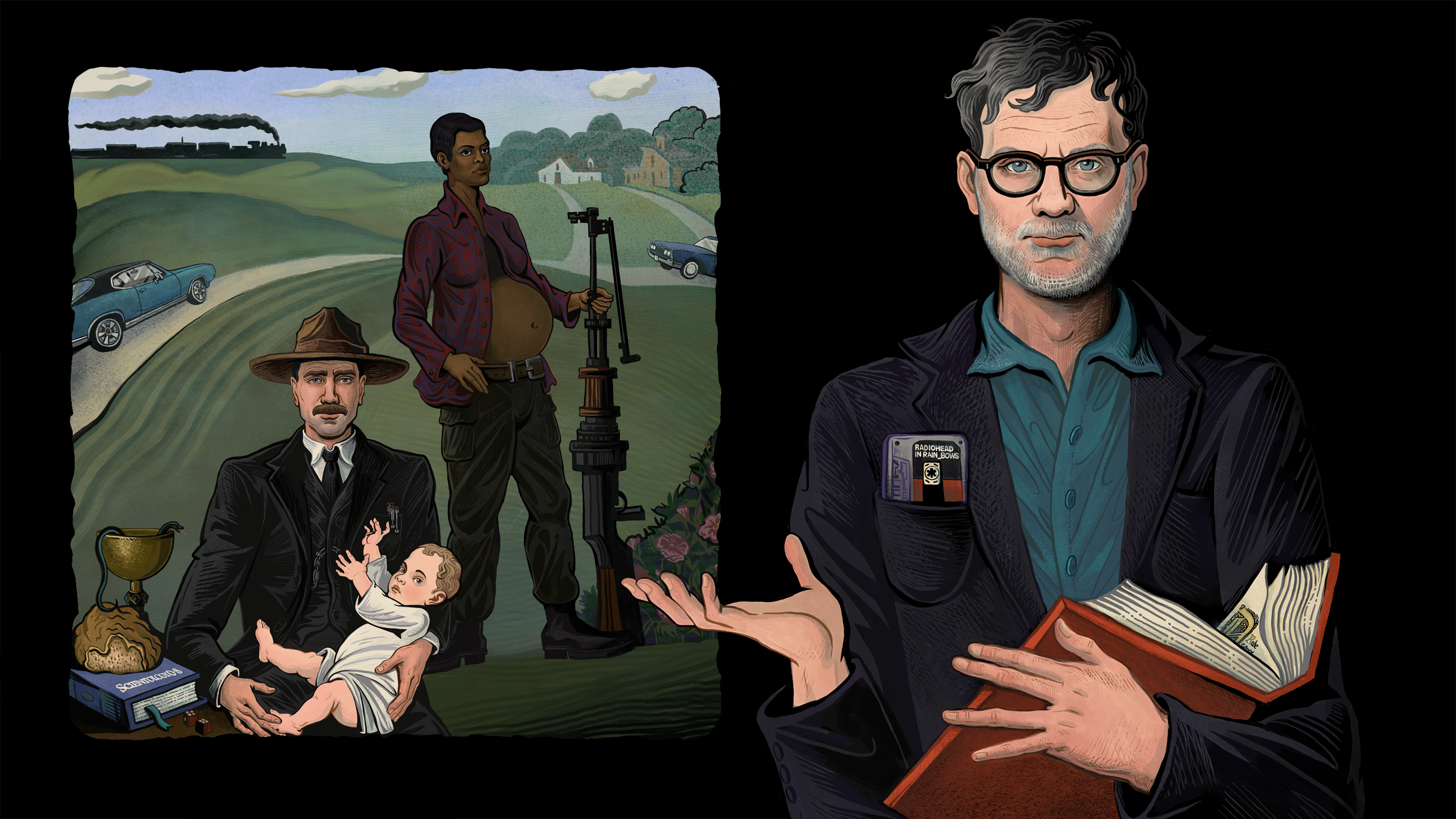 Серия иллюстраций для Кинопоиска про великих режиссеров 202… — Изображение №25 — Иллюстрация, Графика на Dprofile