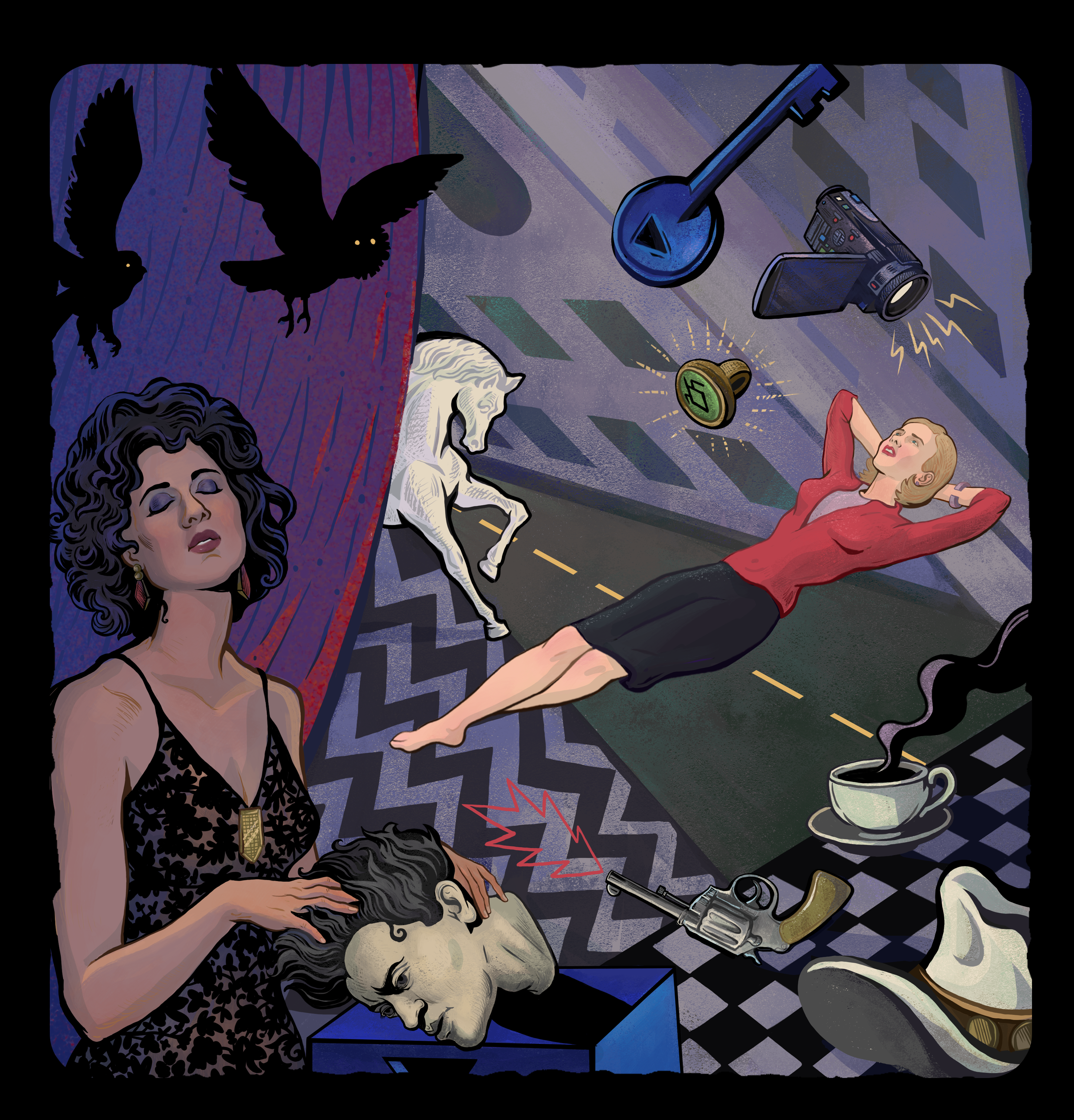 Серия иллюстраций для Кинопоиска про великих режиссеров 202… — Изображение №17 — Иллюстрация, Графика на Dprofile