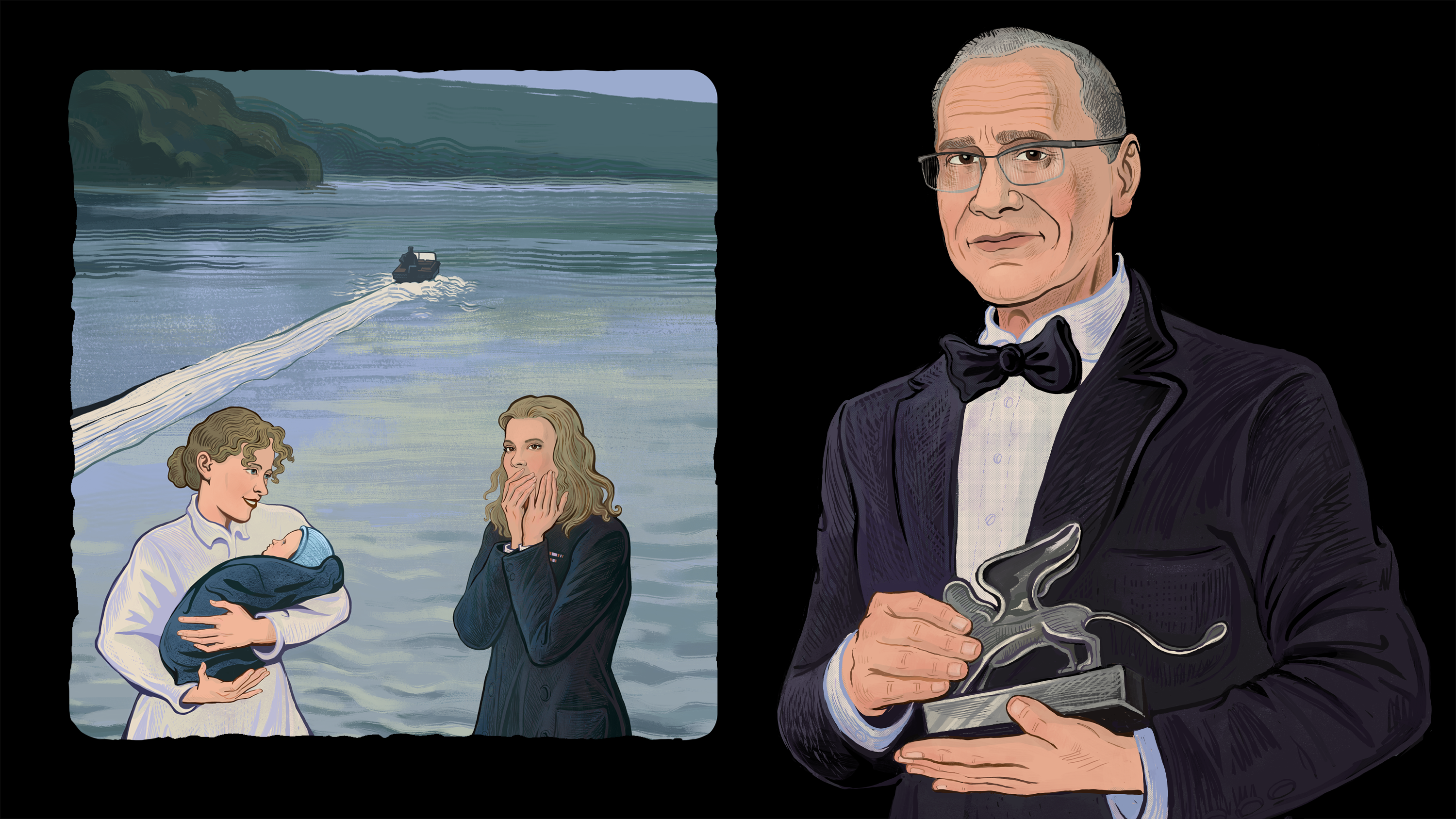 Серия иллюстраций для Кинопоиска про великих режиссеров 202… — Изображение №21 — Иллюстрация, Графика на Dprofile