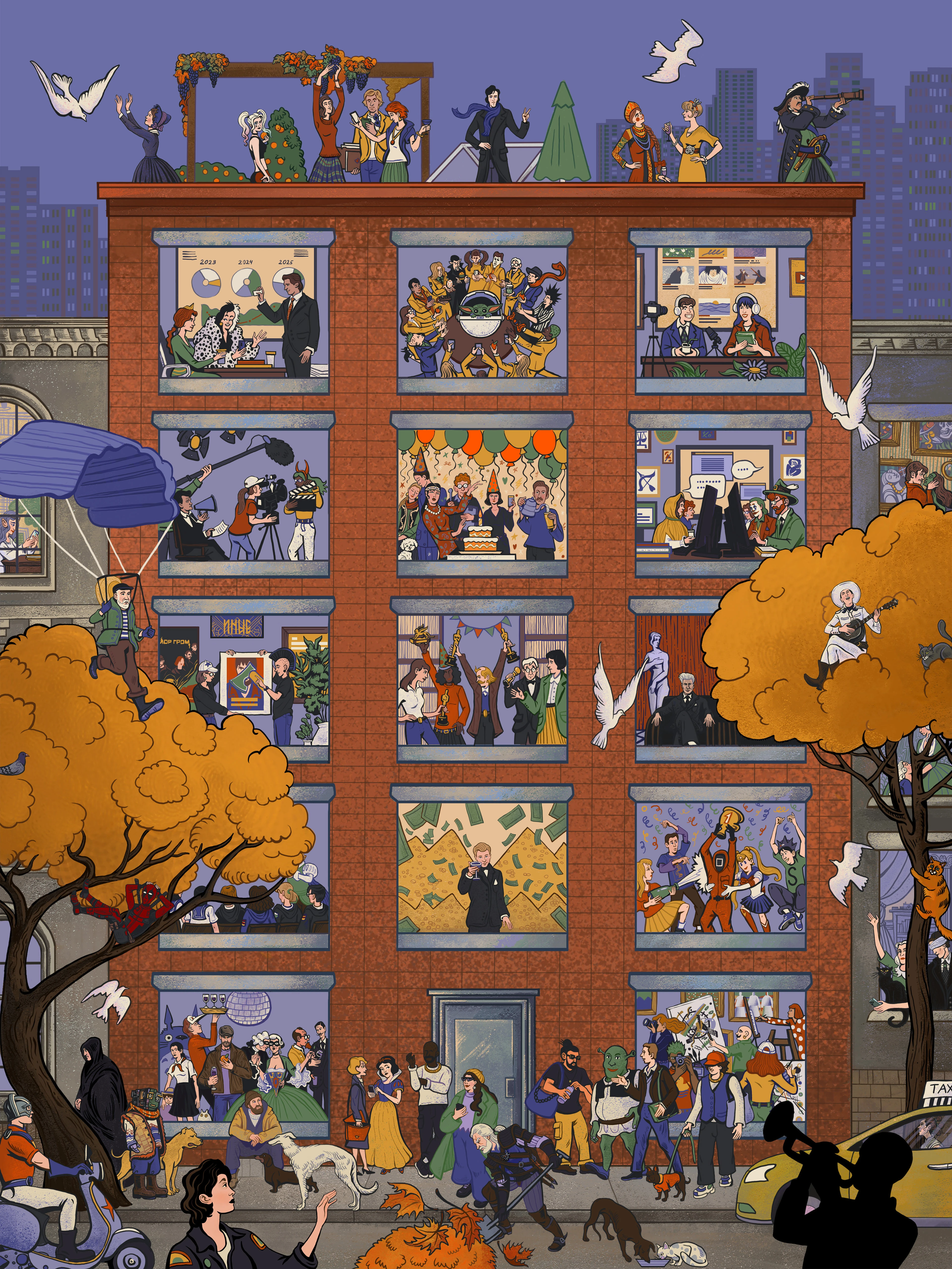 Виммельбух для Кинопоиска — Изображение №1 — Иллюстрация, Маркетинг на Dprofile