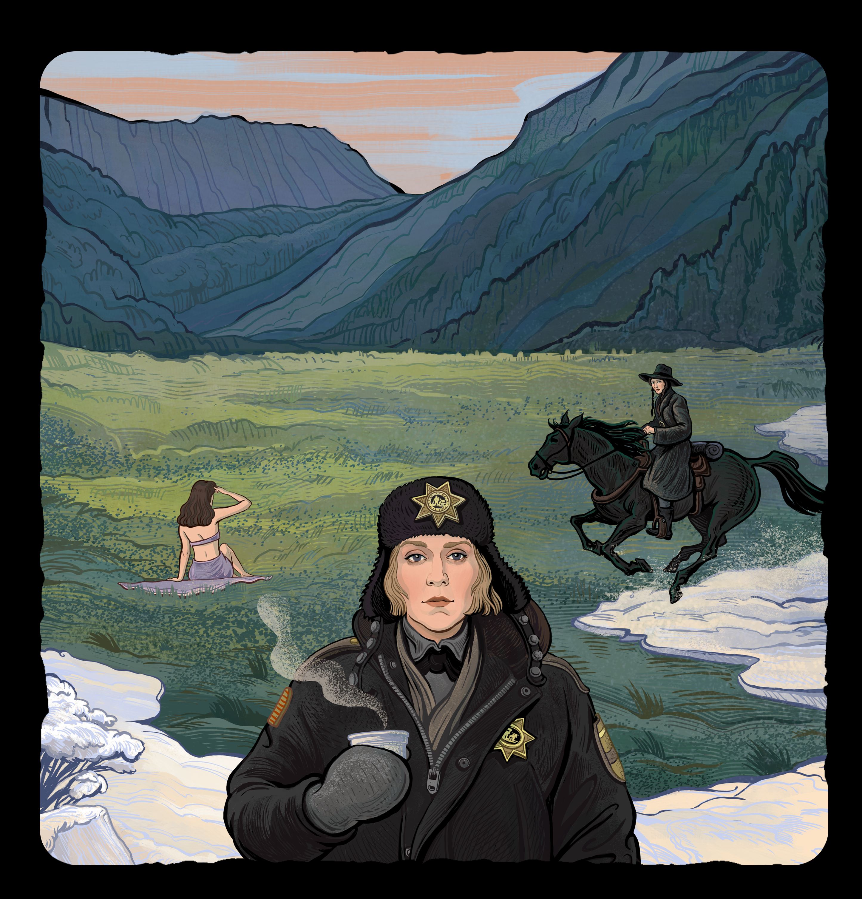 Серия иллюстраций для Кинопоиска про великих режиссеров 202… — Изображение №23 — Иллюстрация, Графика на Dprofile