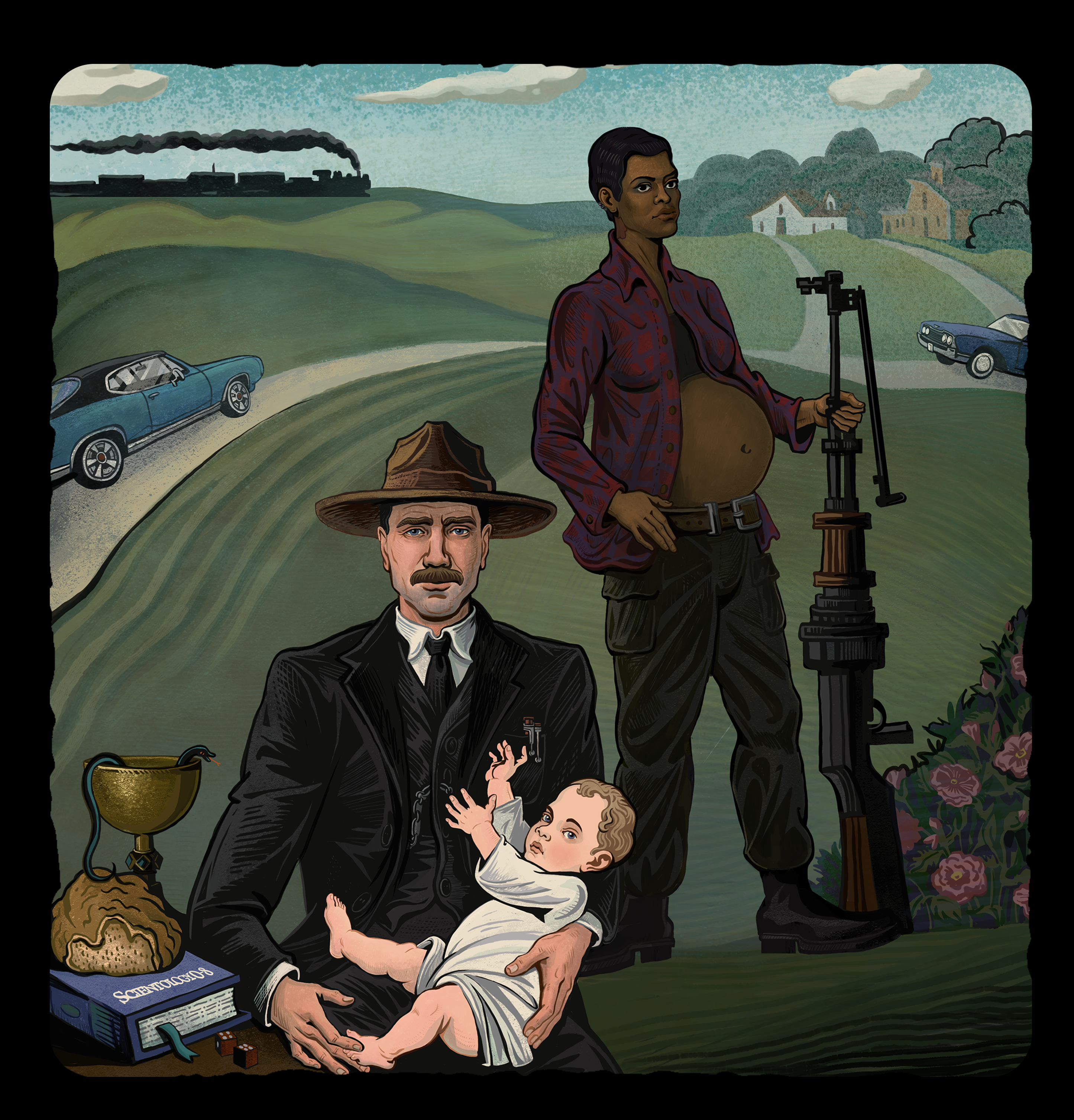 Серия иллюстраций для Кинопоиска про великих режиссеров 202… — Изображение №24 — Иллюстрация, Графика на Dprofile