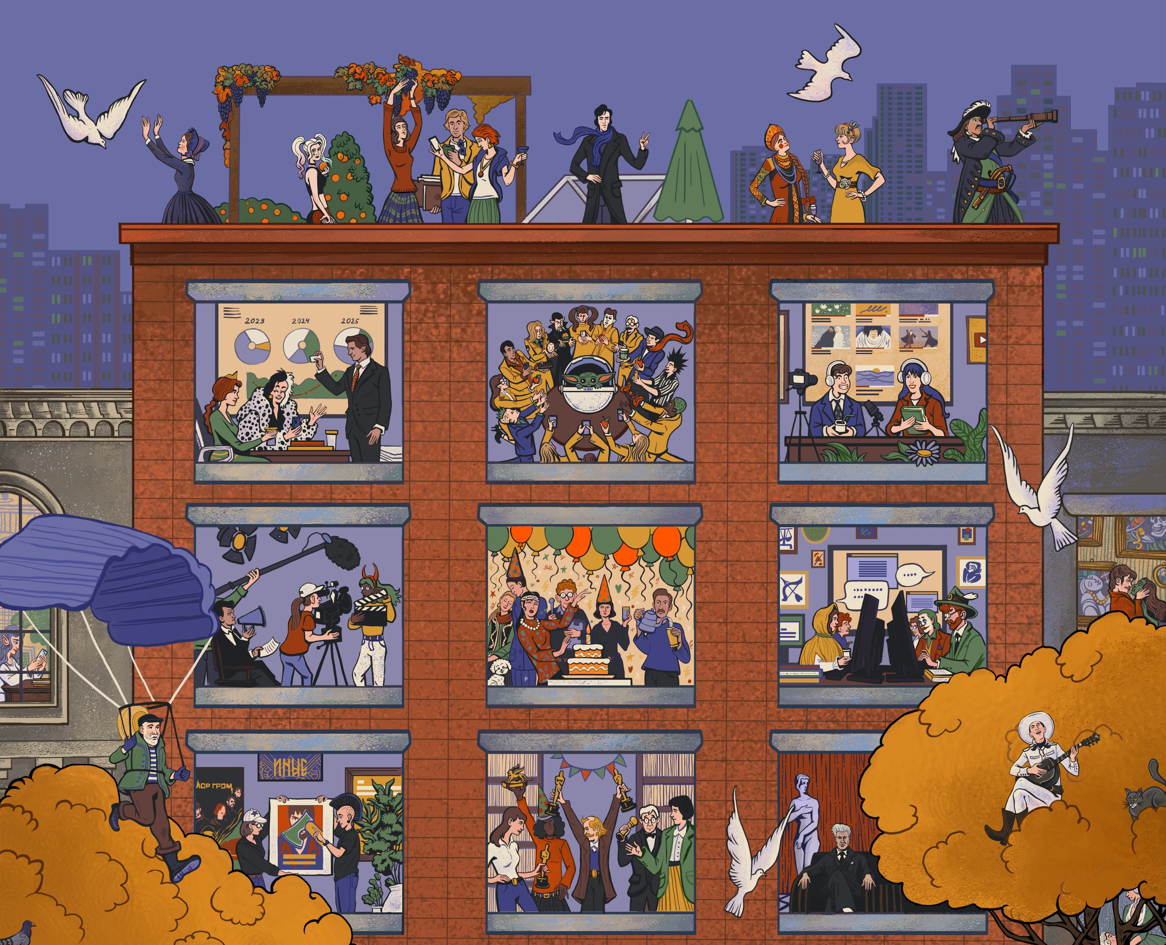 Виммельбух для Кинопоиска — Иллюстрация, Маркетинг на Dprofile