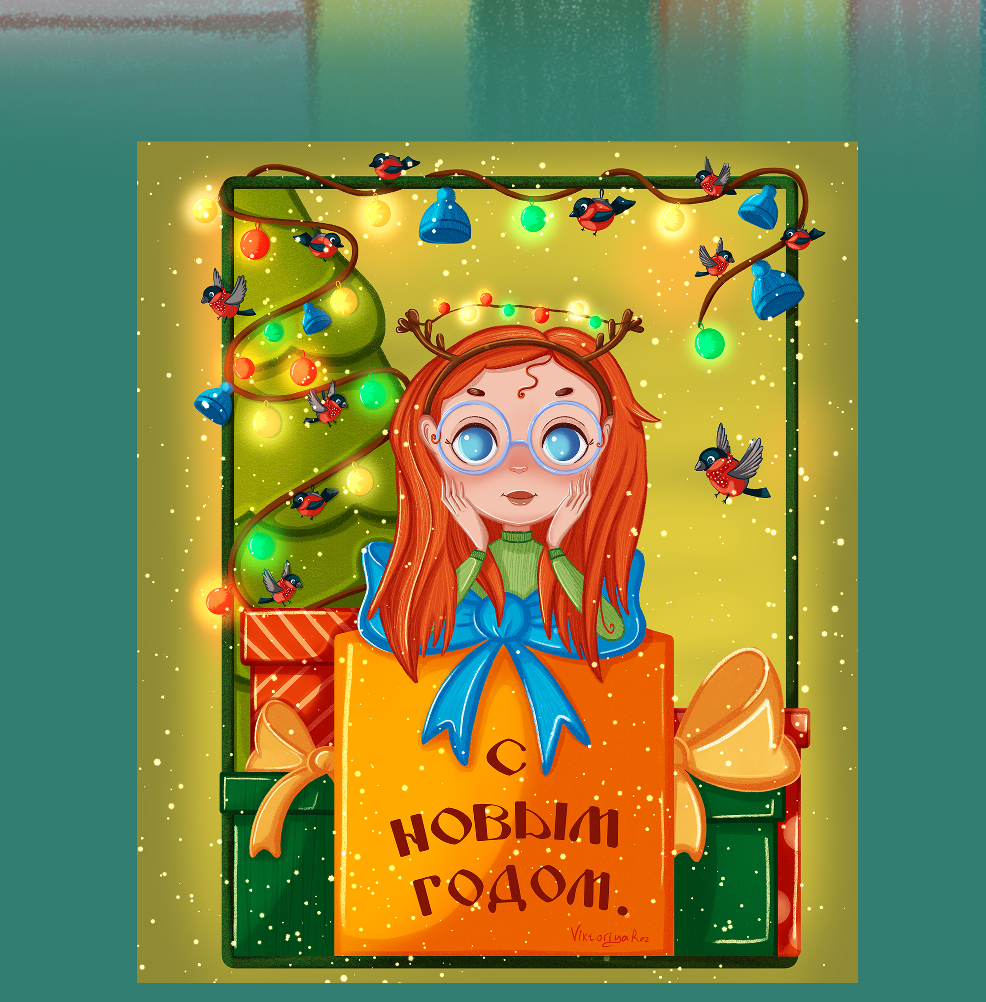 Новогодняя раскраска — Изображение №8 — Иллюстрация, Графика на Dprofile