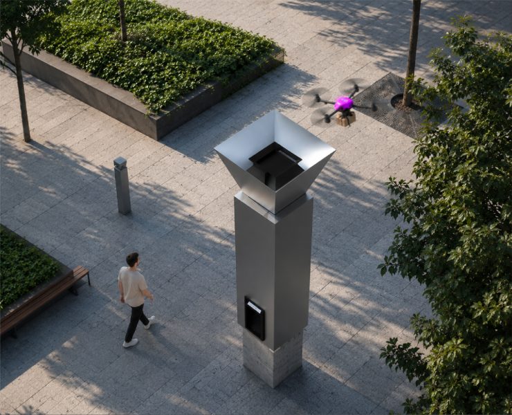 Droneport-Parcel Terminal for Wildberries — 3D, Промдизайн на Dprofile