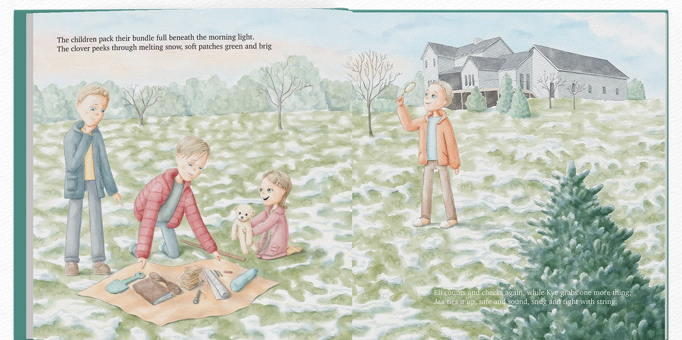 Иллюстрации для детской книги "Winter in the Woods" — Изображение №7 — Иллюстрация на Dprofile