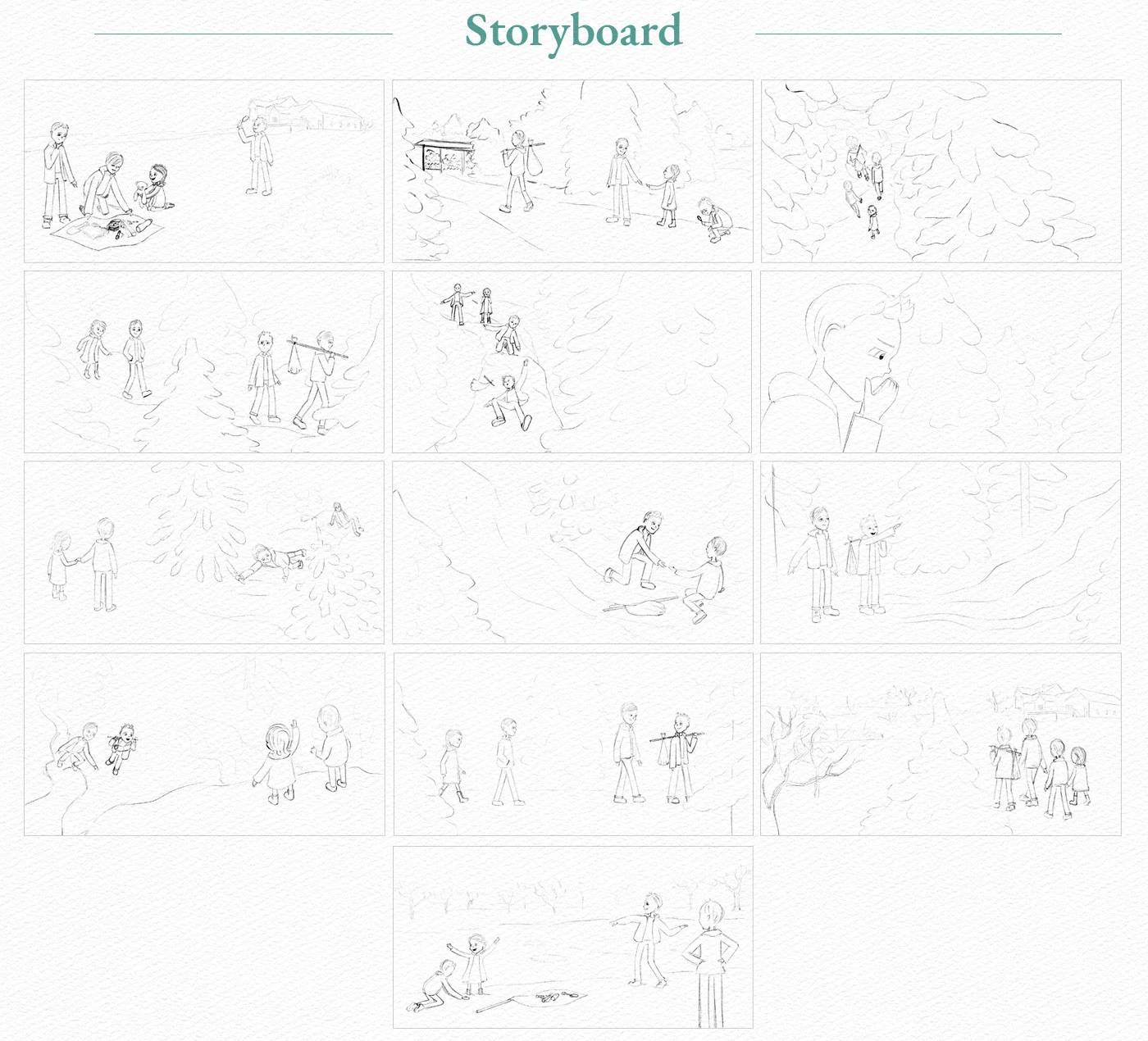 Иллюстрации для детской книги "Winter in the Woods" — Изображение №5 — Иллюстрация на Dprofile