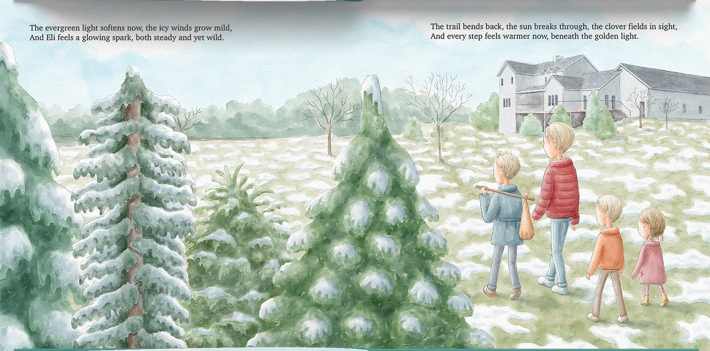 Иллюстрации для детской книги "Winter in the Woods" — Изображение №16 — Иллюстрация на Dprofile