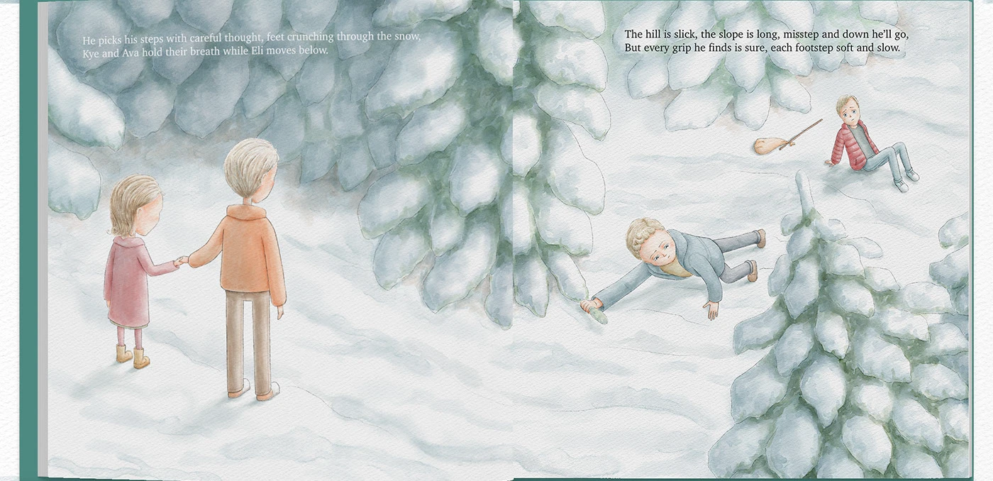 Иллюстрации для детской книги "Winter in the Woods" — Изображение №13 — Иллюстрация на Dprofile