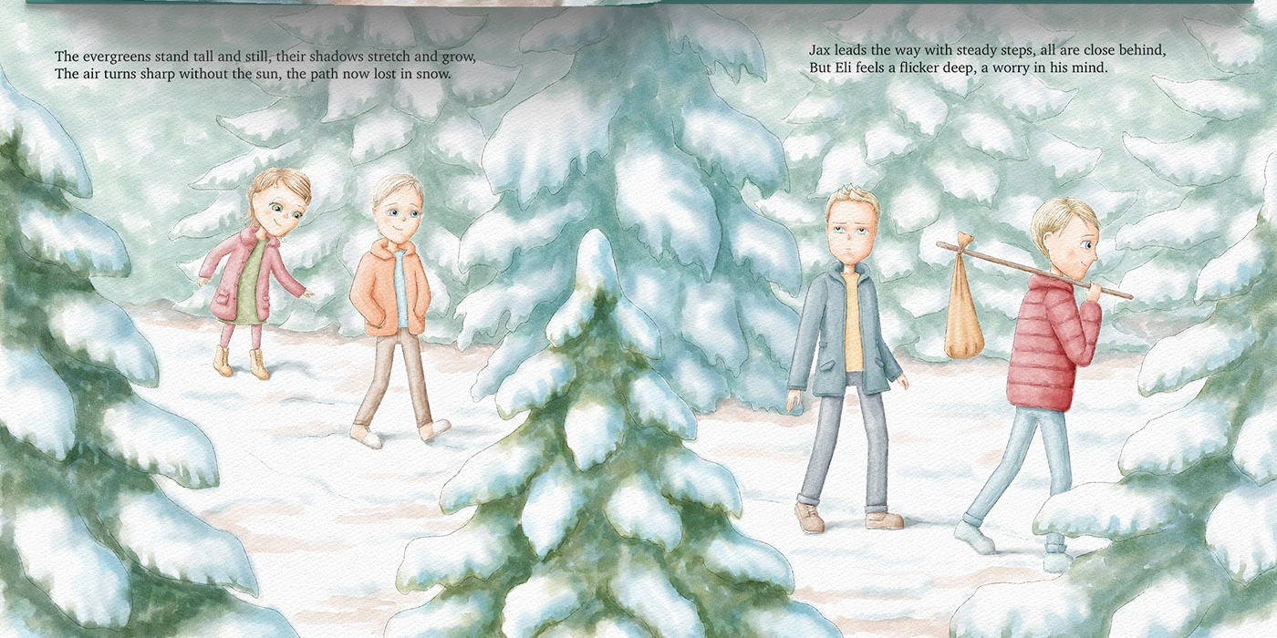 Иллюстрации для детской книги "Winter in the Woods" — Изображение №10 — Иллюстрация на Dprofile