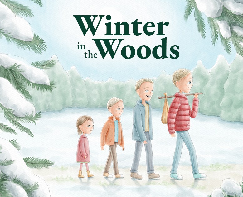 Иллюстрации для детской книги "Winter in the Woods" — Иллюстрация на Dprofile