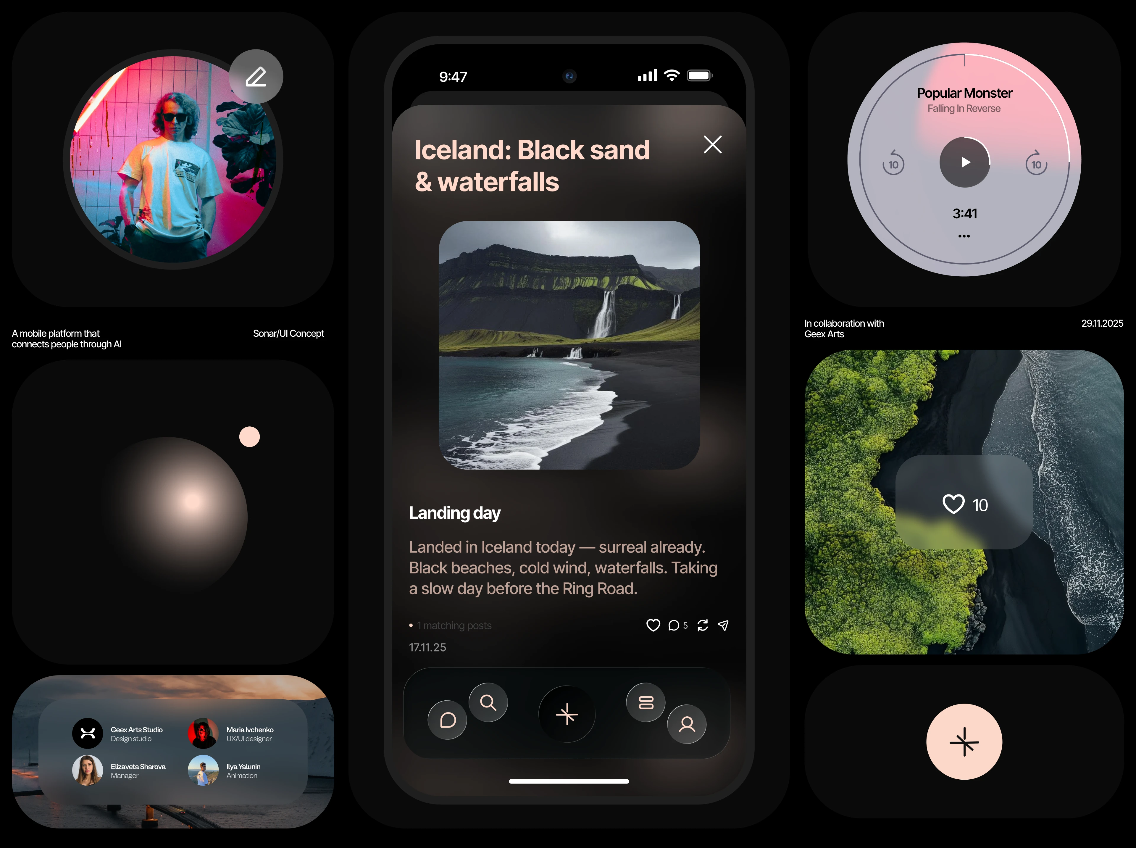 Sonar — Emotional Matching Mobile App — Изображение №1 — Интерфейсы, Анимация на Dprofile