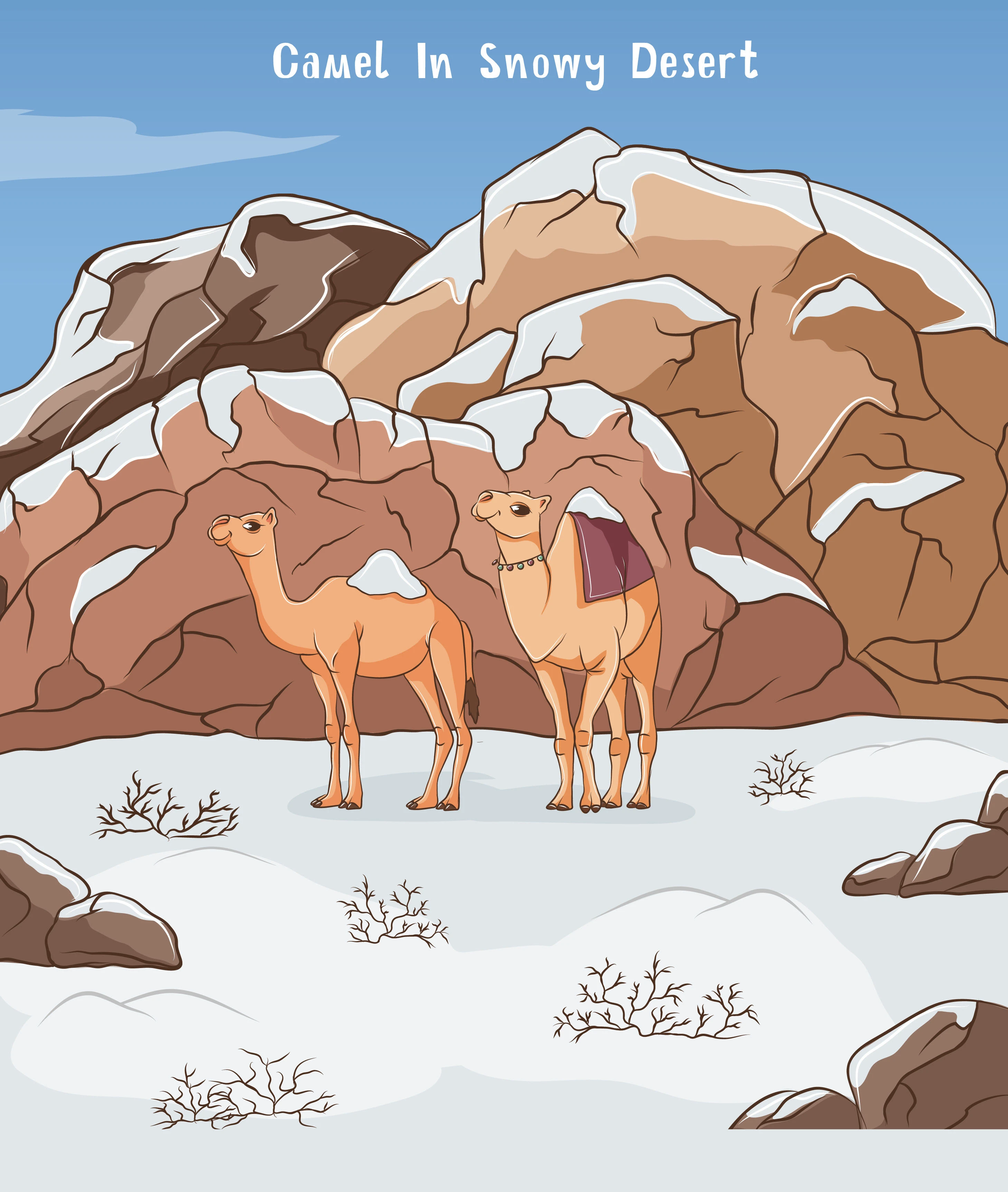 Векторные стикеры с природой Саудовской Аравии — Изображение №6 — Брендинг, Иллюстрация на Dprofile