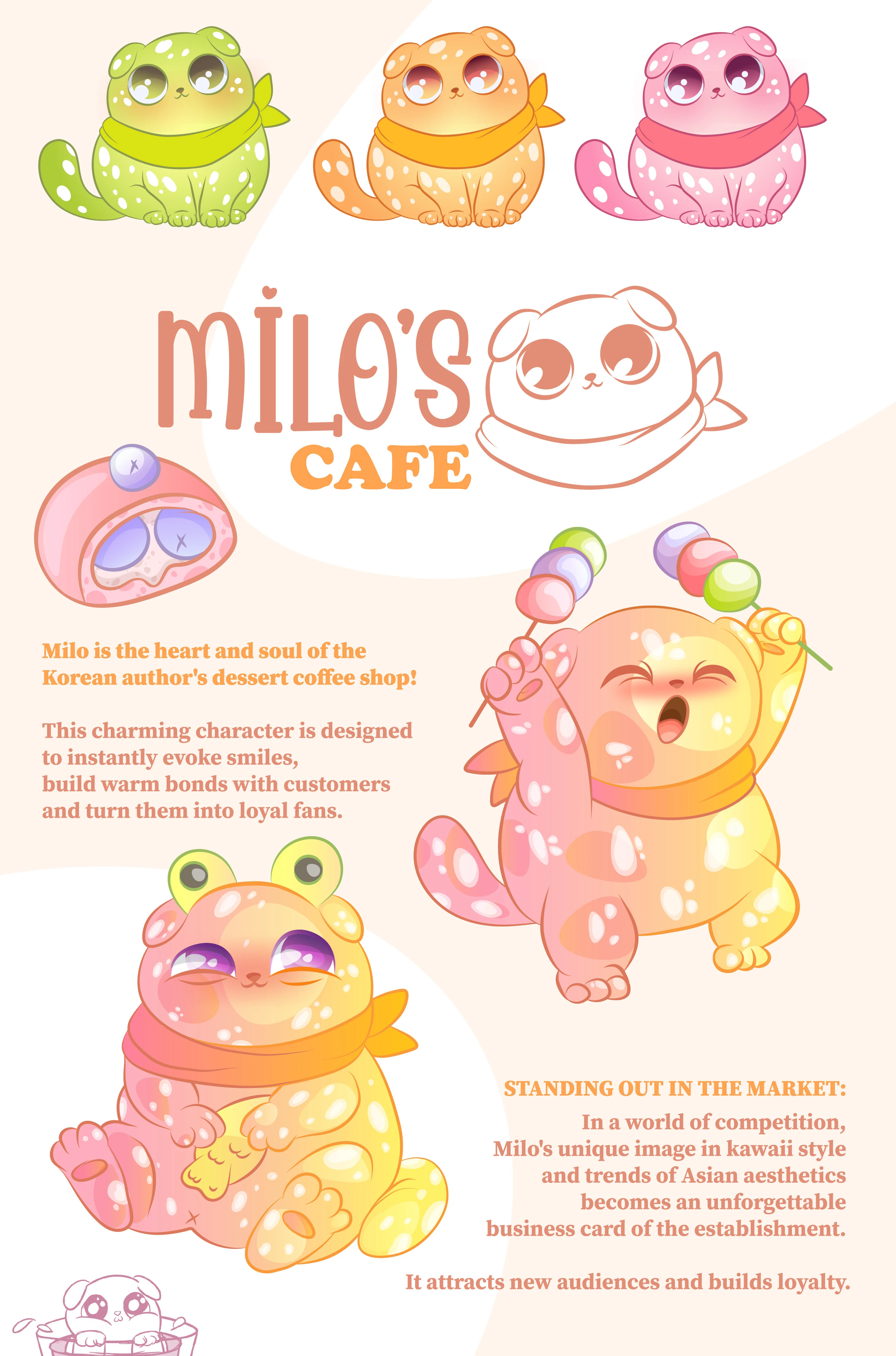 Маскот для корейской кофейни — Изображение №1 — Брендинг, Иллюстрация на Dprofile