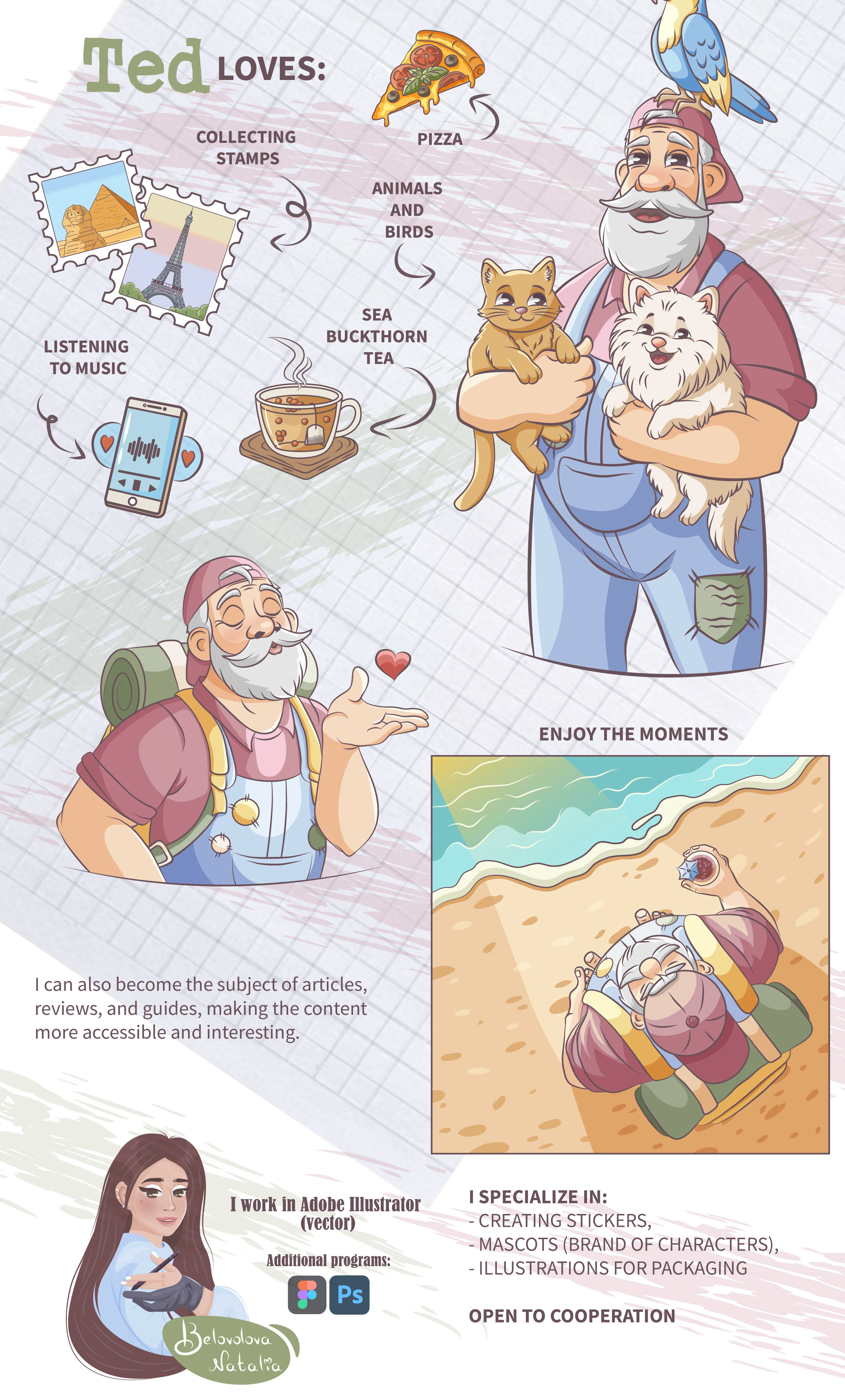 Маскот (бренд-персонаж) для магазина путешетсвий — Изображение №4 — Брендинг, Иллюстрация на Dprofile