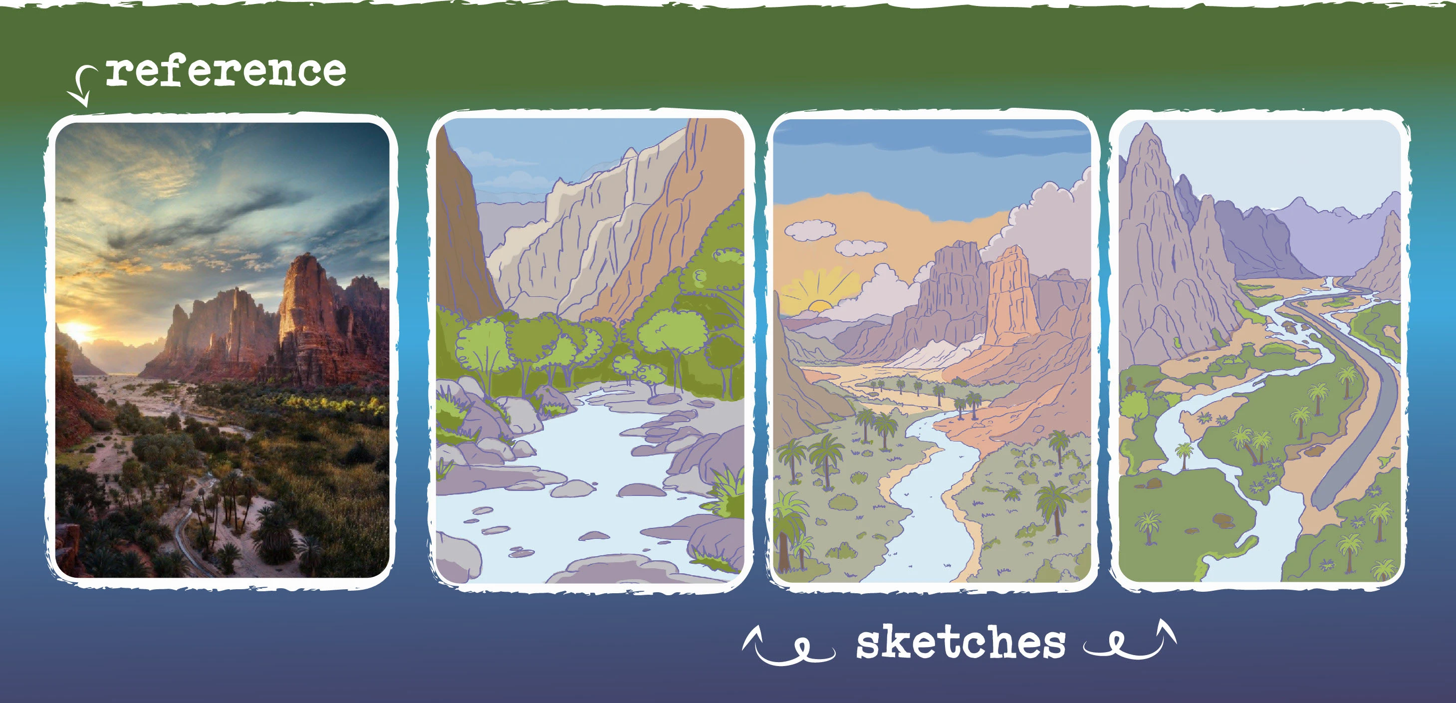 Векторные стикеры с природой Саудовской Аравии — Изображение №3 — Брендинг, Иллюстрация на Dprofile