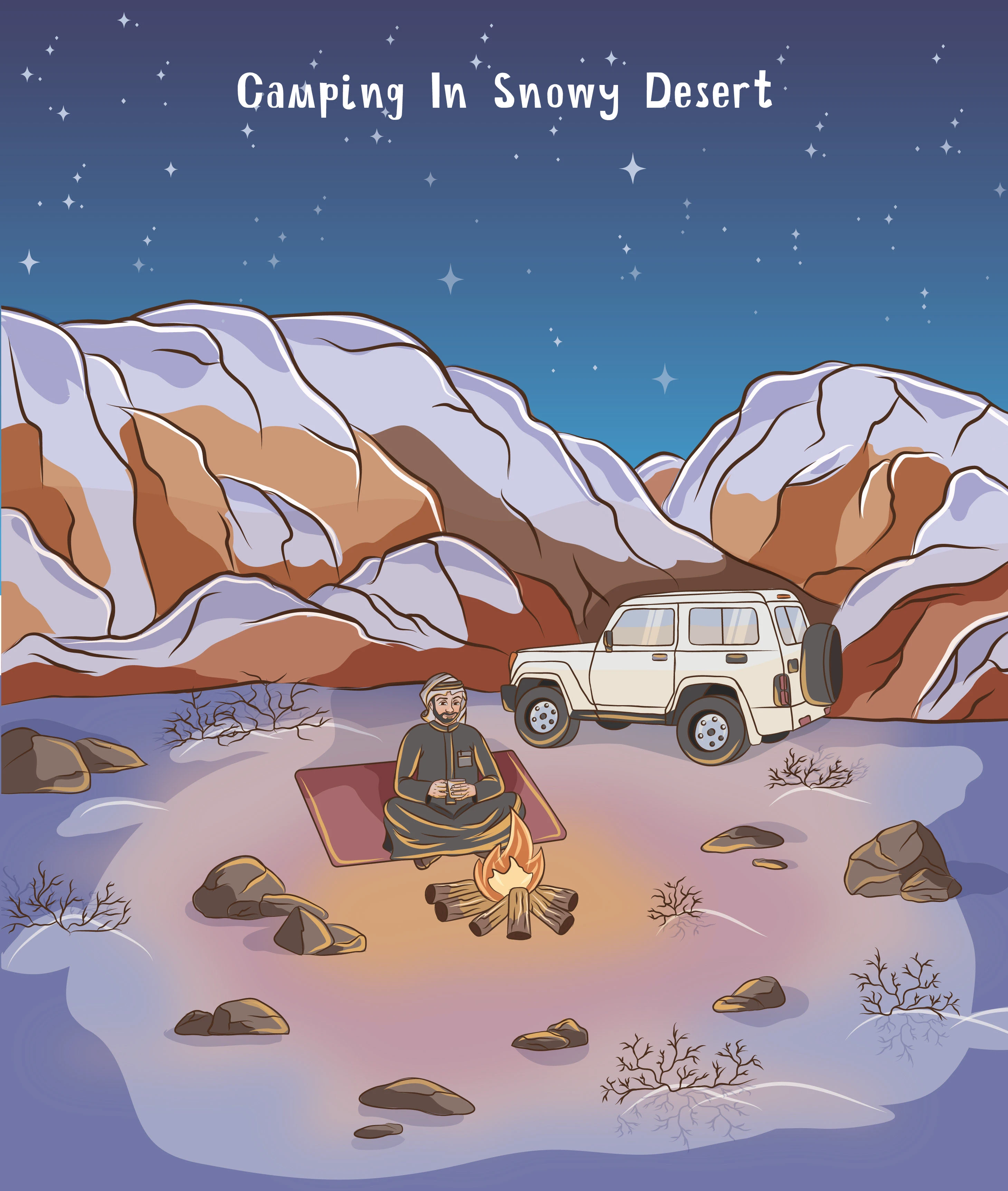 Векторные стикеры с природой Саудовской Аравии — Изображение №4 — Брендинг, Иллюстрация на Dprofile