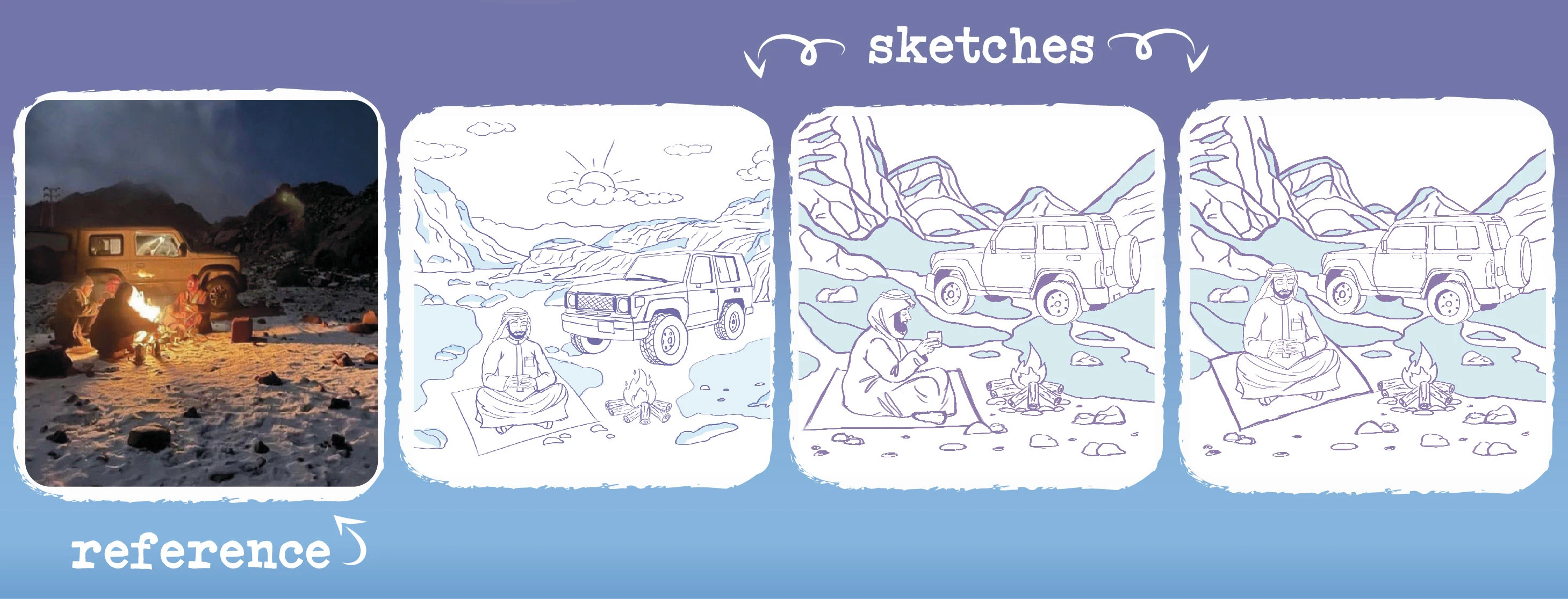 Векторные стикеры с природой Саудовской Аравии — Изображение №5 — Брендинг, Иллюстрация на Dprofile