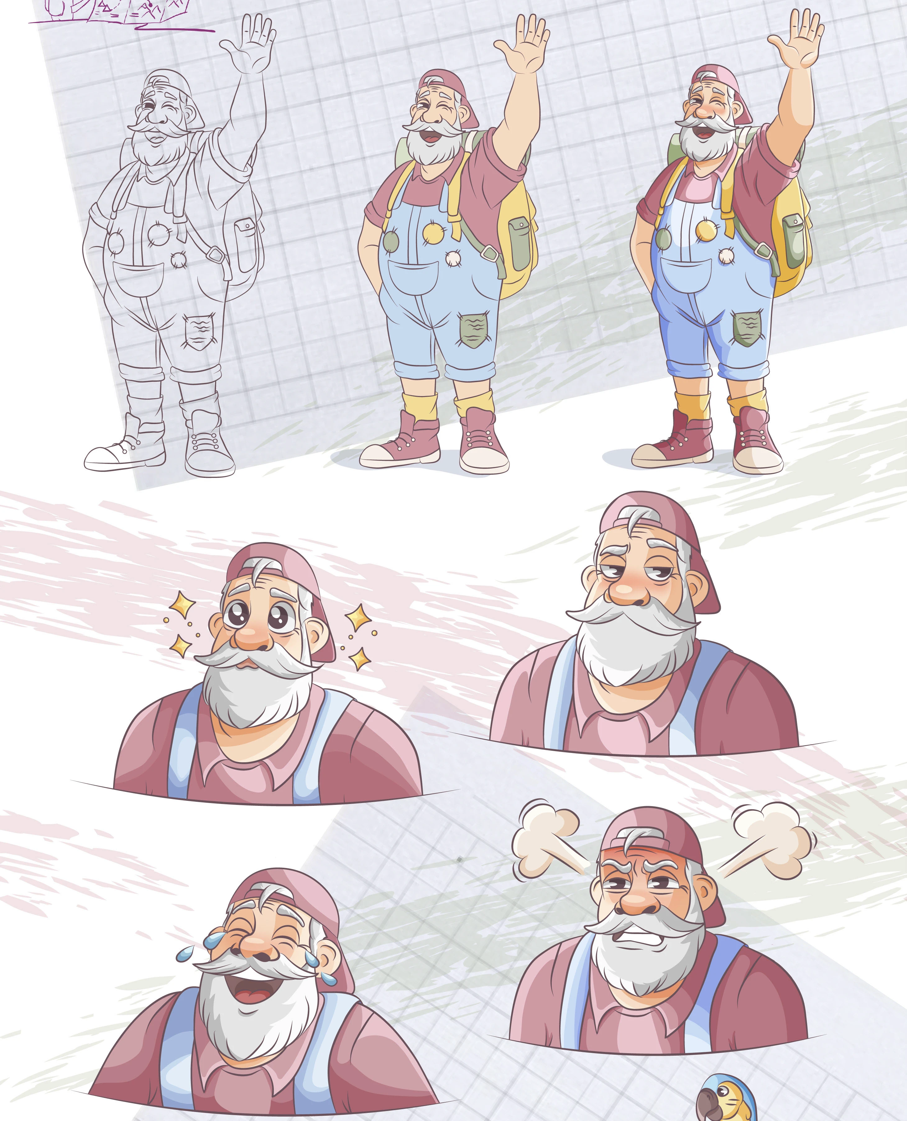 Маскот (бренд-персонаж) для магазина путешетсвий — Изображение №3 — Брендинг, Иллюстрация на Dprofile