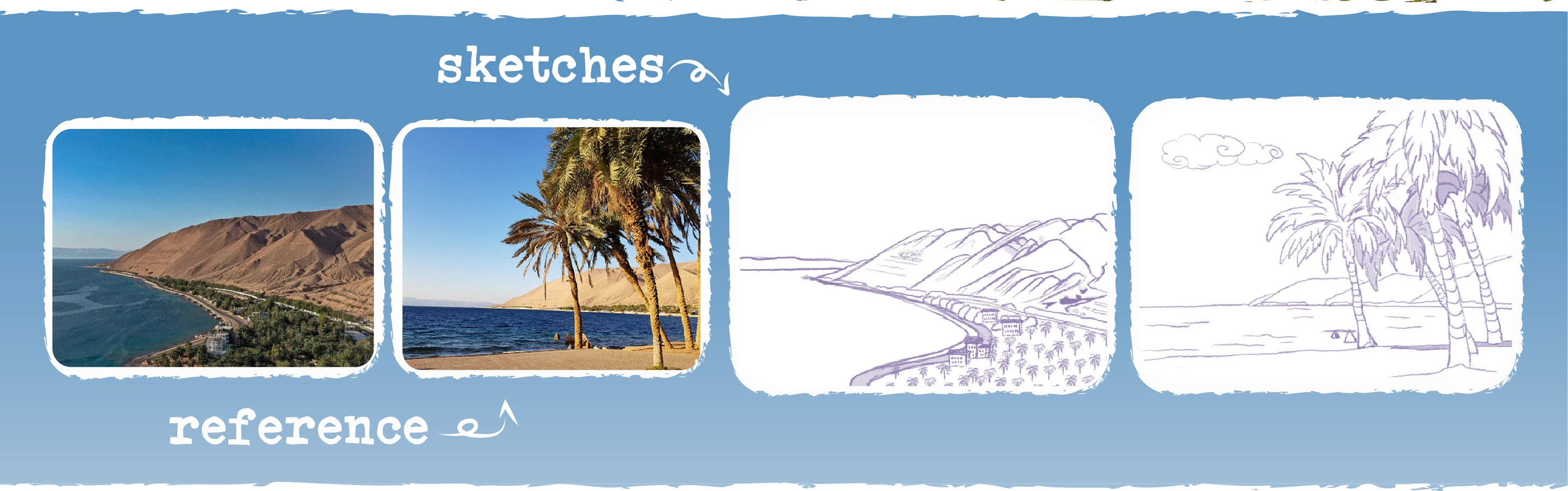 Векторные стикеры с природой Саудовской Аравии — Изображение №11 — Брендинг, Иллюстрация на Dprofile