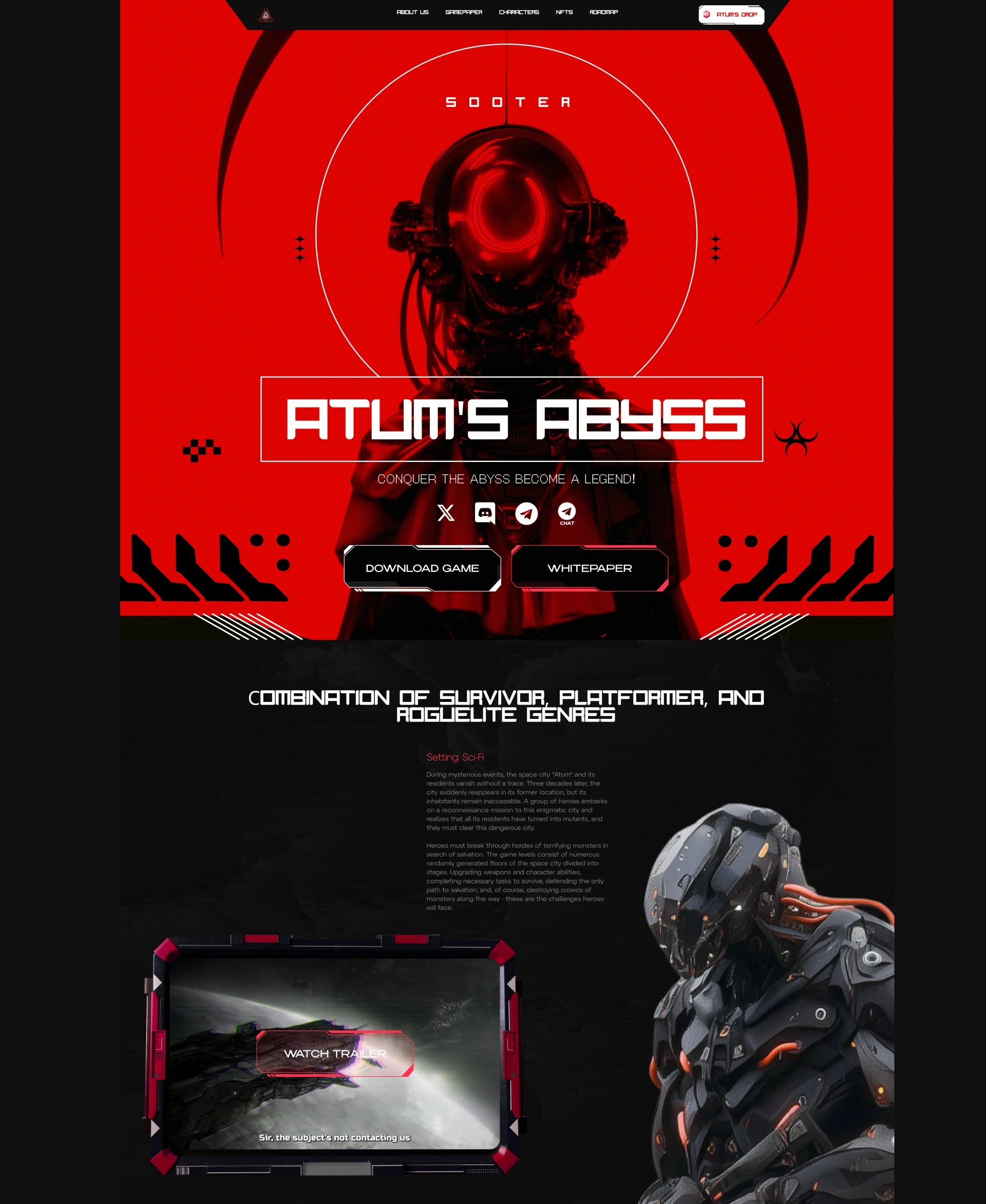 Atum's Abyss: Sci-Fi Survivor Roguelite — Изображение №2 — Интерфейсы на Dprofile