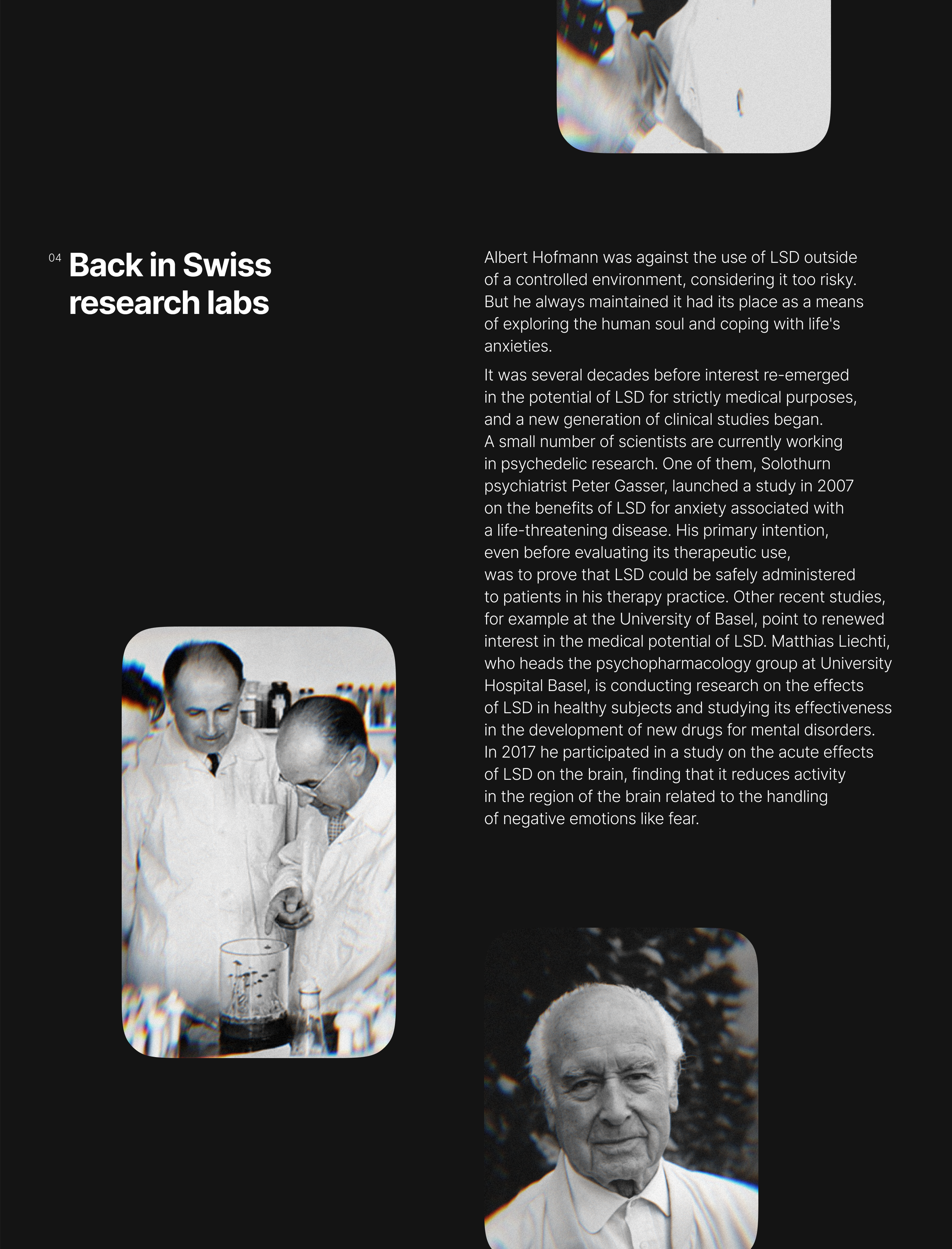 Дизайн статьи об Альберте Хофманне и его открытии — Изображение №5 — Интерфейсы на Dprofile