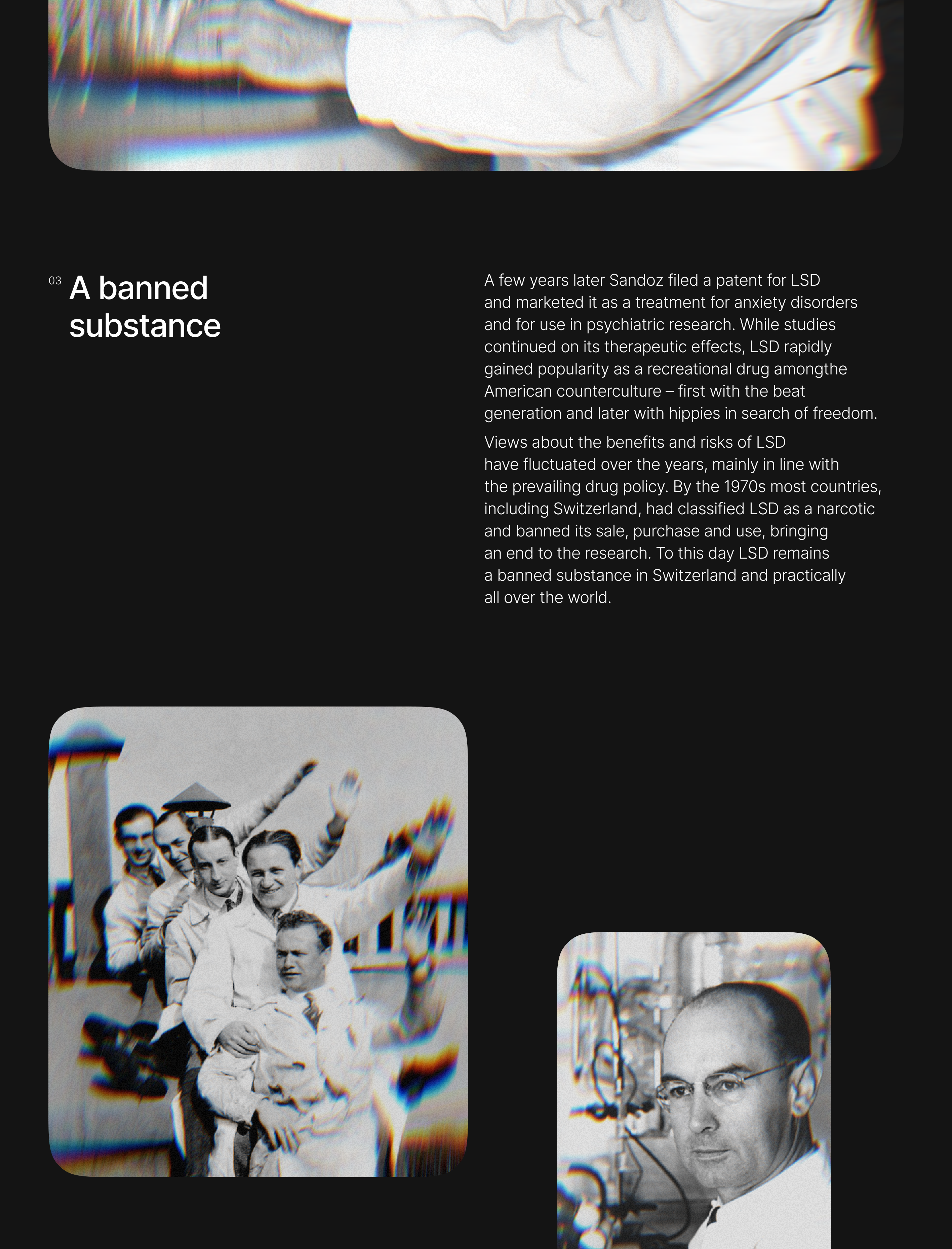 Дизайн статьи об Альберте Хофманне и его открытии — Изображение №4 — Интерфейсы на Dprofile