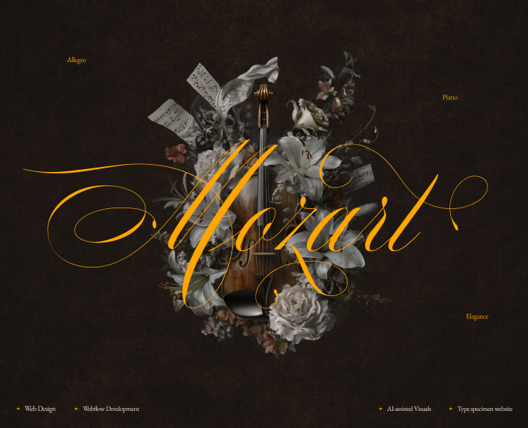 Mozart font на Dprofile