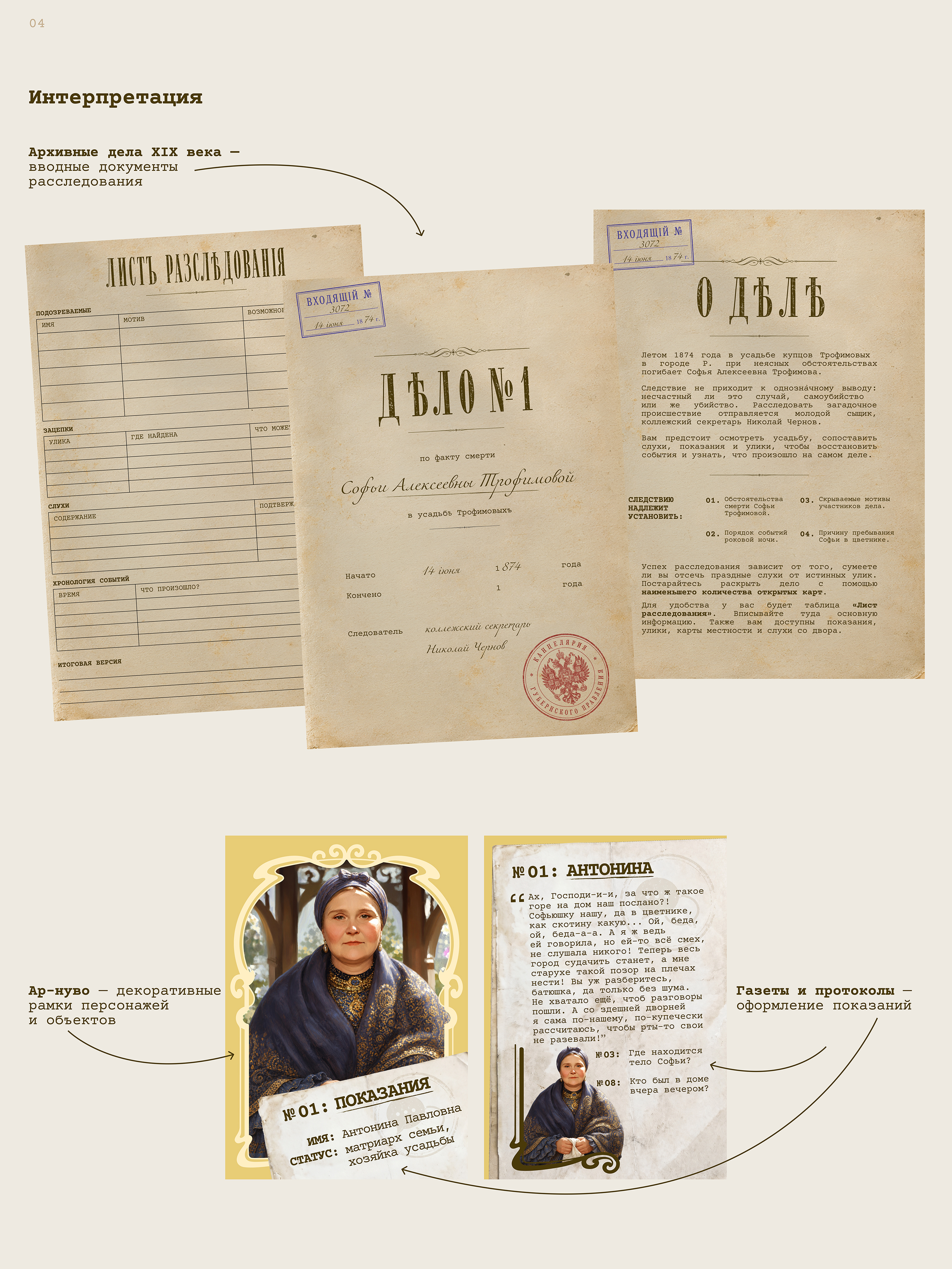 Настольная игра о расследовании 1874 года — Изображение №4 — Брендинг, Графика на Dprofile