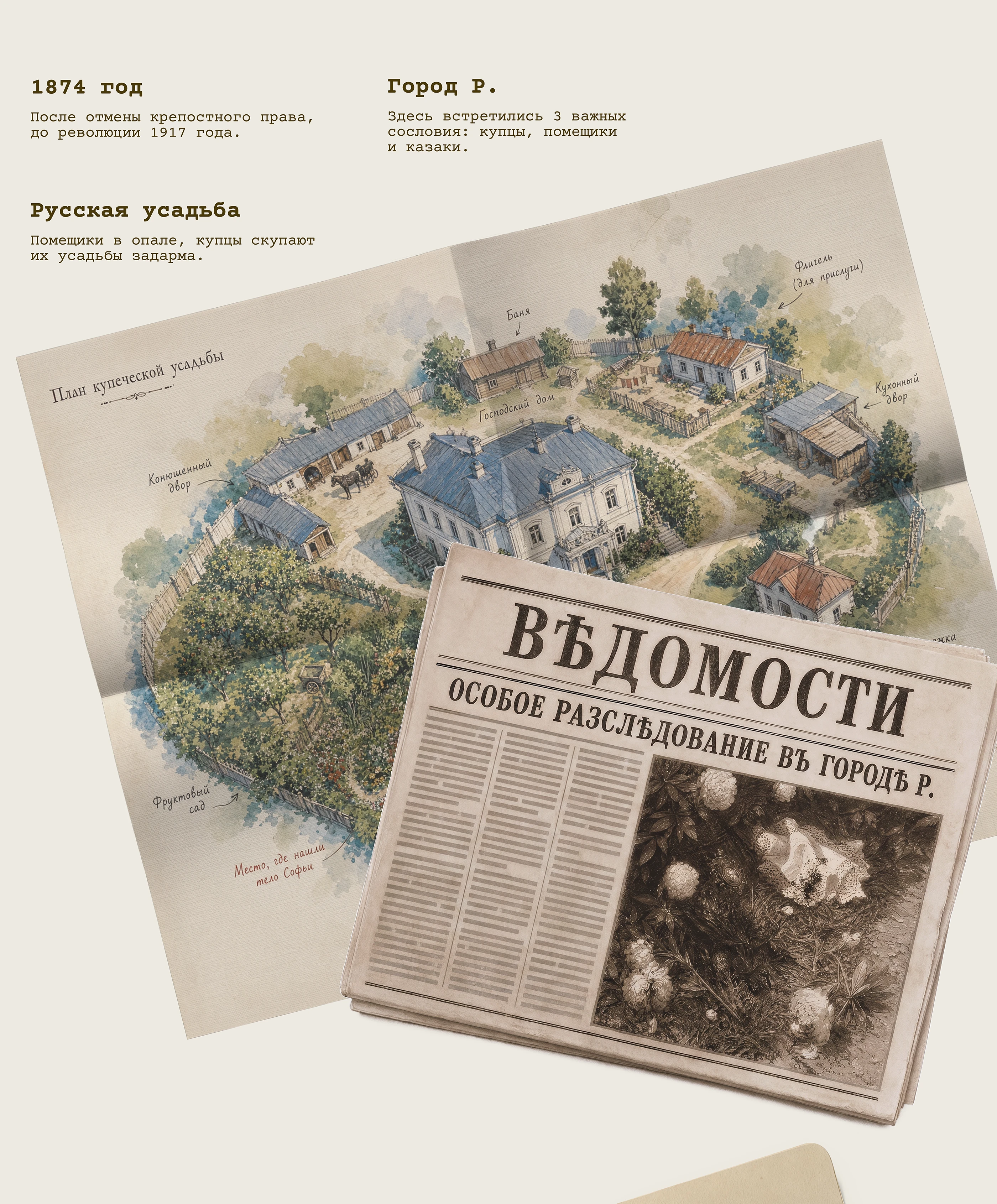 Настольная игра о расследовании 1874 года — Изображение №6 — Брендинг, Графика на Dprofile