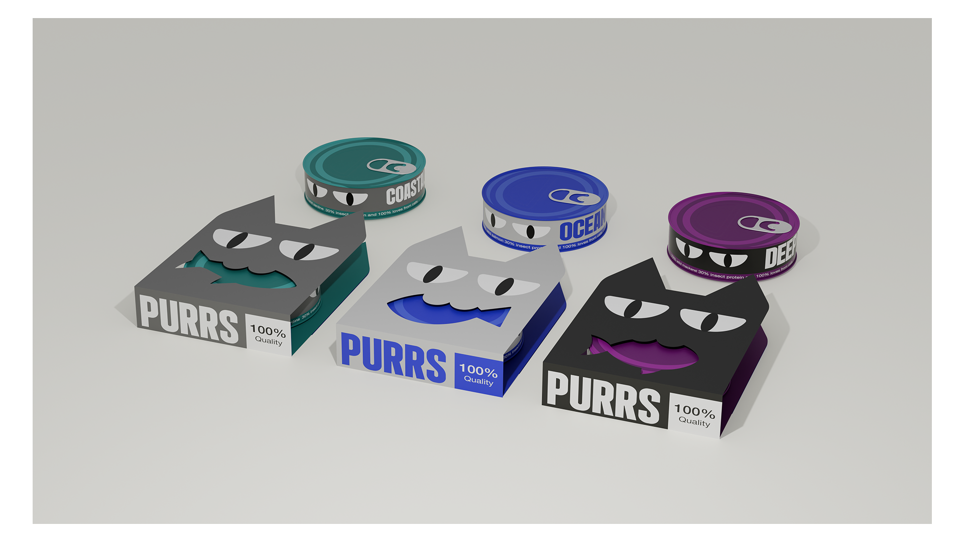 Purrs - упаковка корма для котов — Изображение №3 — Брендинг, Промдизайн на Dprofile