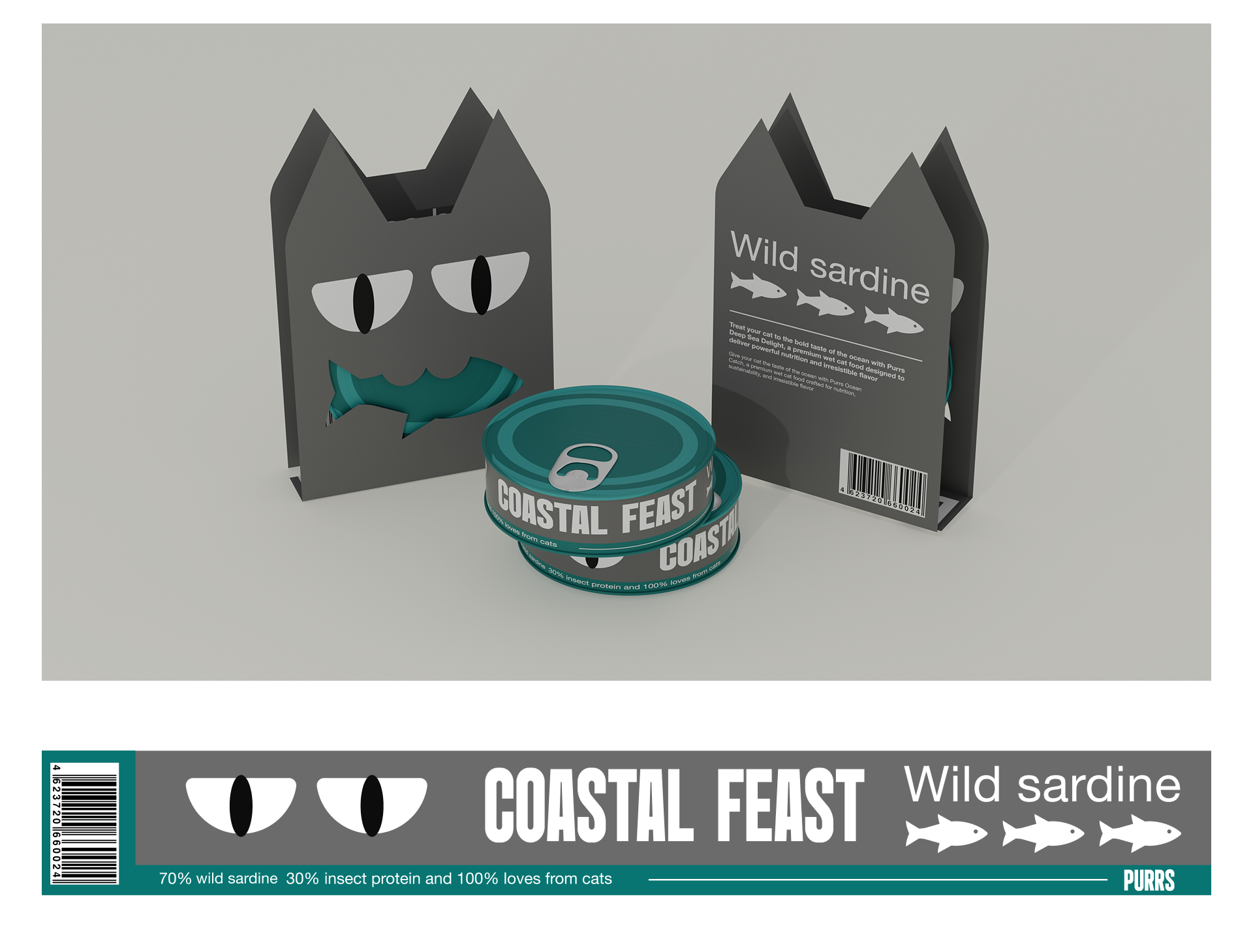 Purrs - упаковка корма для котов — Изображение №6 — Брендинг, Промдизайн на Dprofile