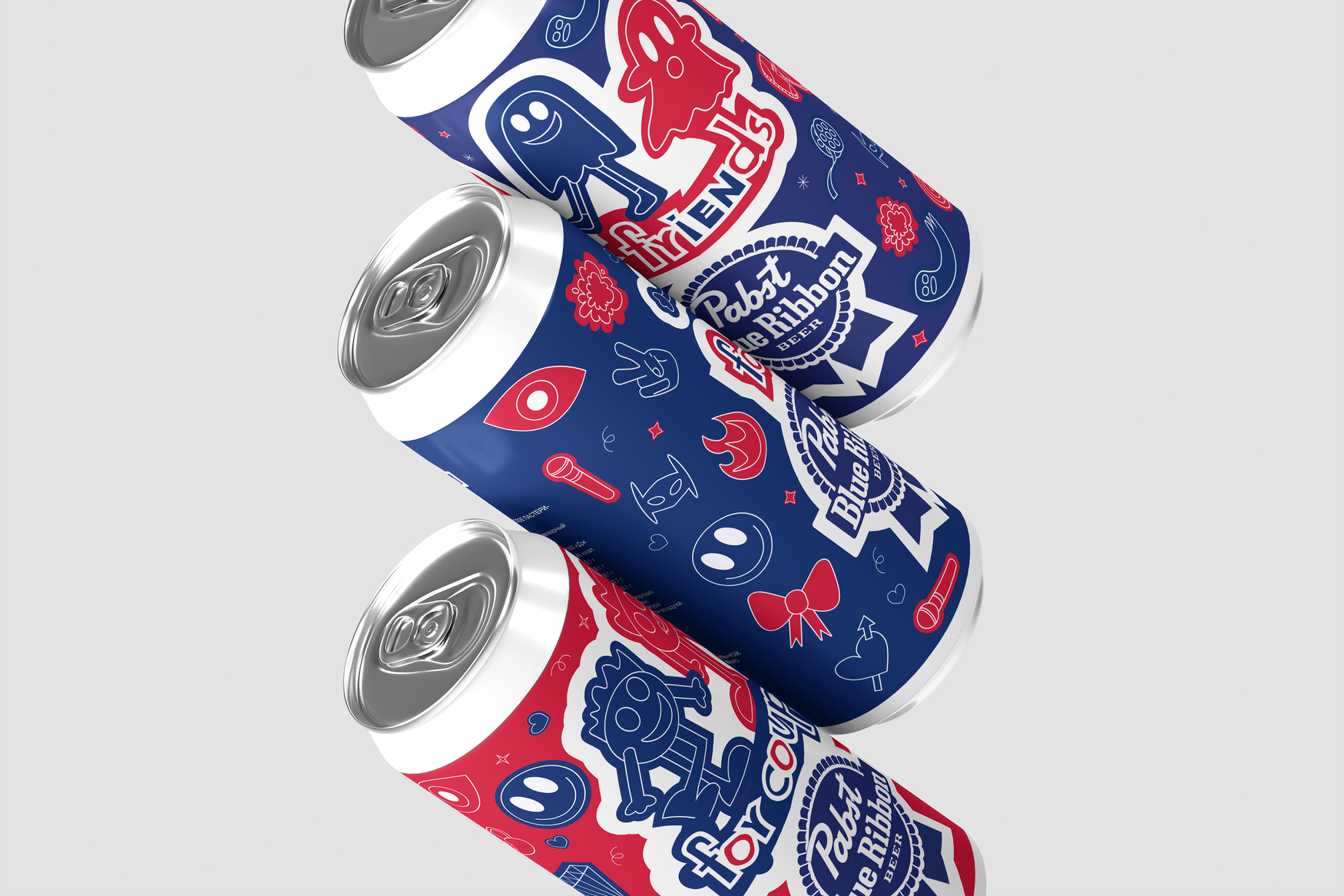 Упаковка для Pabst Blue Ribbon — Изображение №4 — Брендинг, Иллюстрация на Dprofile