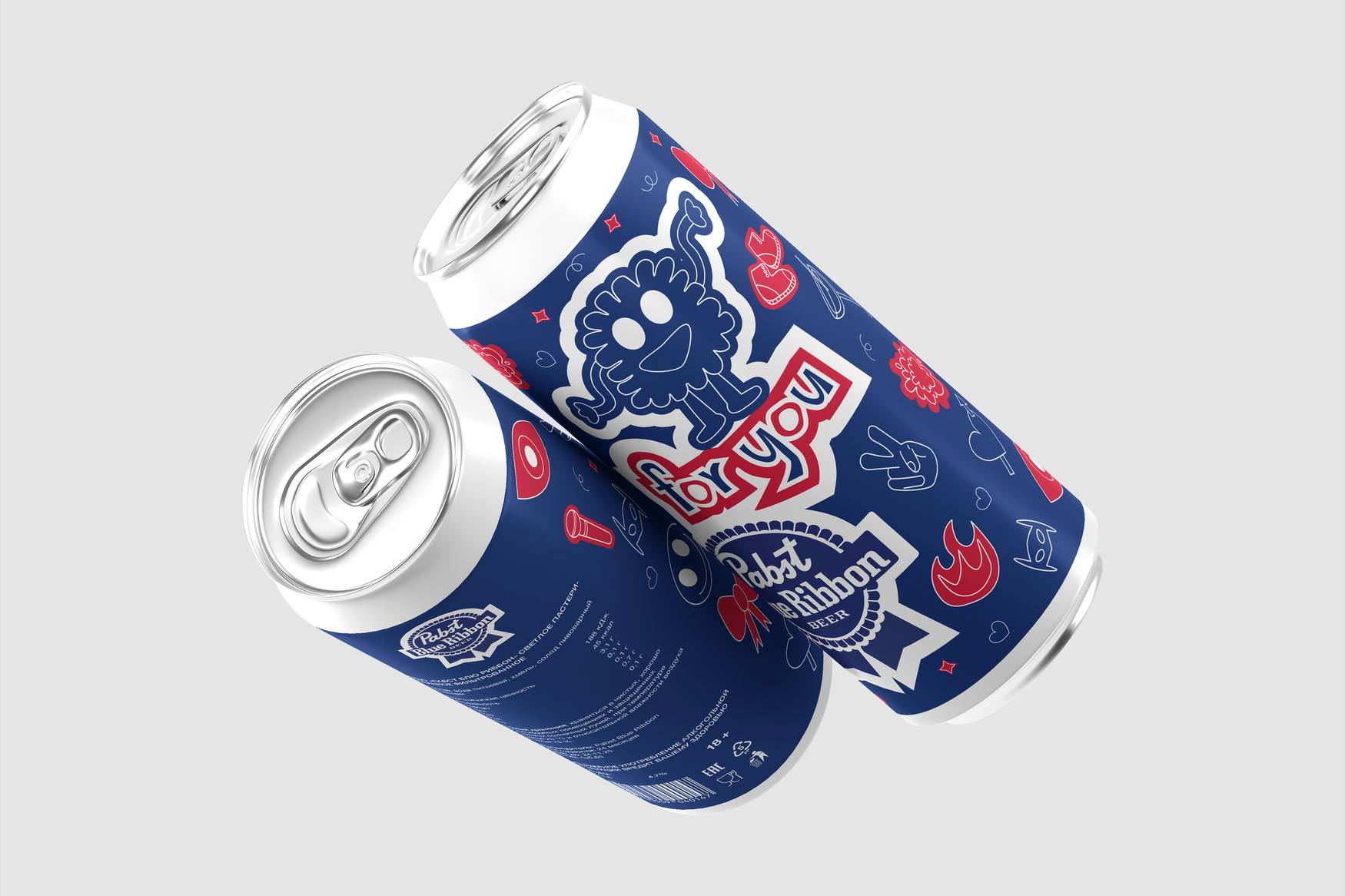 Упаковка для Pabst Blue Ribbon — Изображение №2 — Брендинг, Иллюстрация на Dprofile