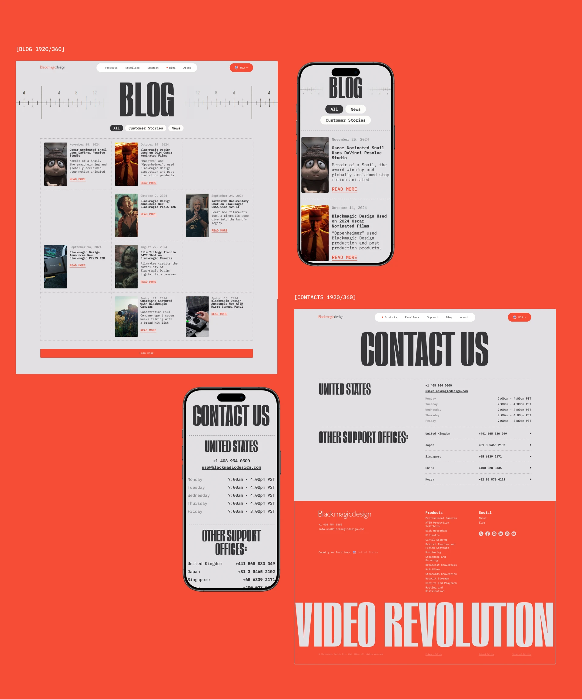 Blackmagic Design | Corporate website concept — Изображение №12 — Интерфейсы, Брендинг на Dprofile