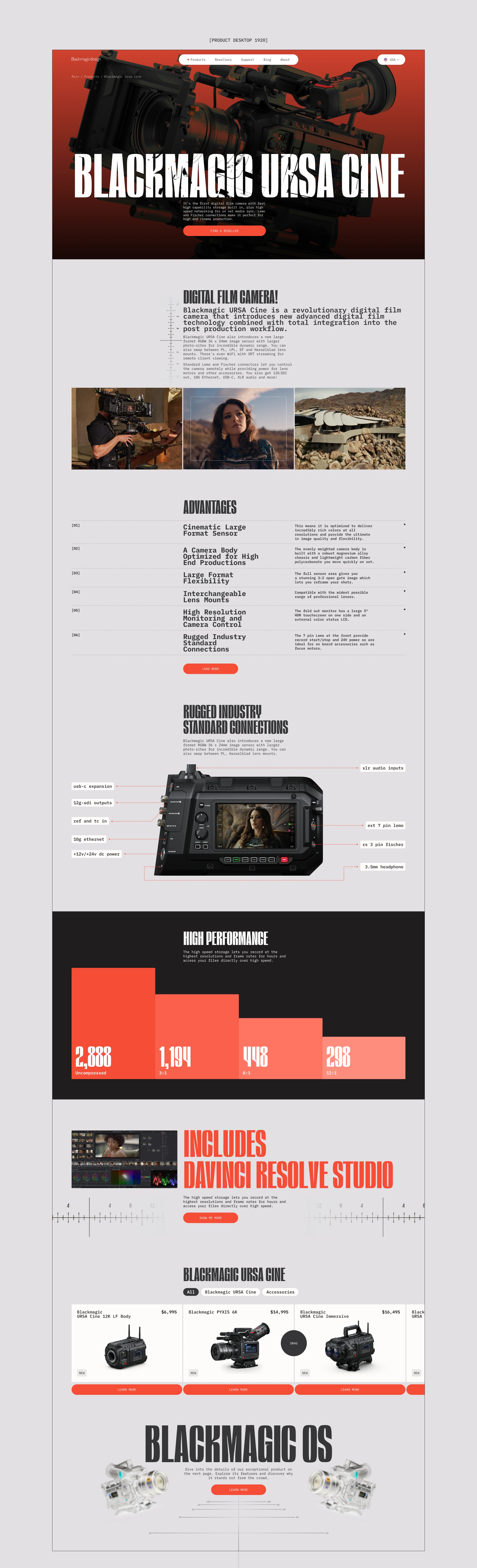 Blackmagic Design | Corporate website concept — Изображение №8 — Интерфейсы, Брендинг на Dprofile