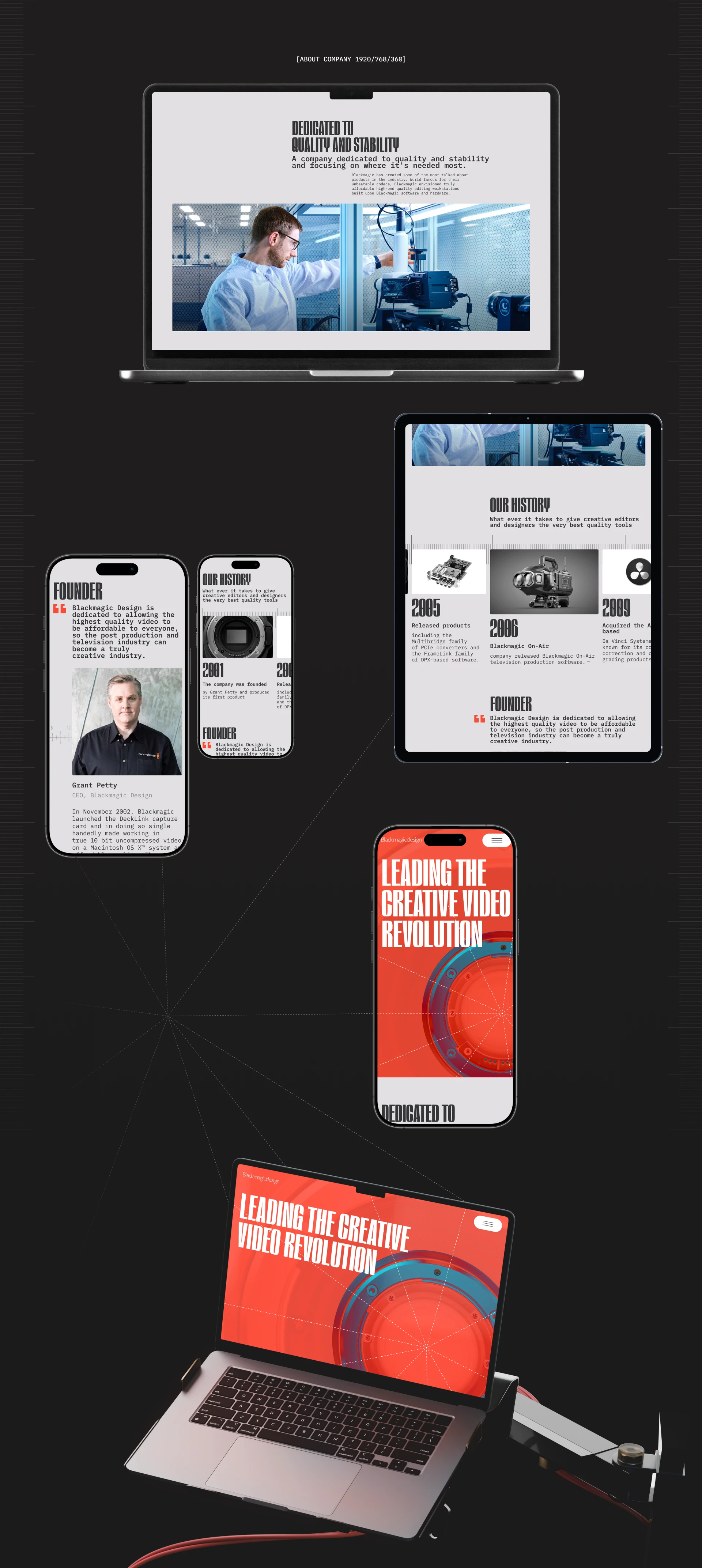 Blackmagic Design | Corporate website concept — Изображение №11 — Интерфейсы, Брендинг на Dprofile